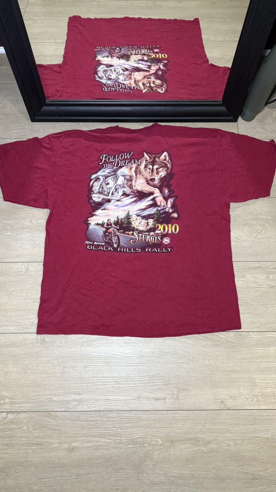 Harley Davidson Vintage / Y2K 2010 Sturgis Wolf “Follow The Dream” Shirt Size US XXL / EU 58 / 5 - 1 Thumbnail