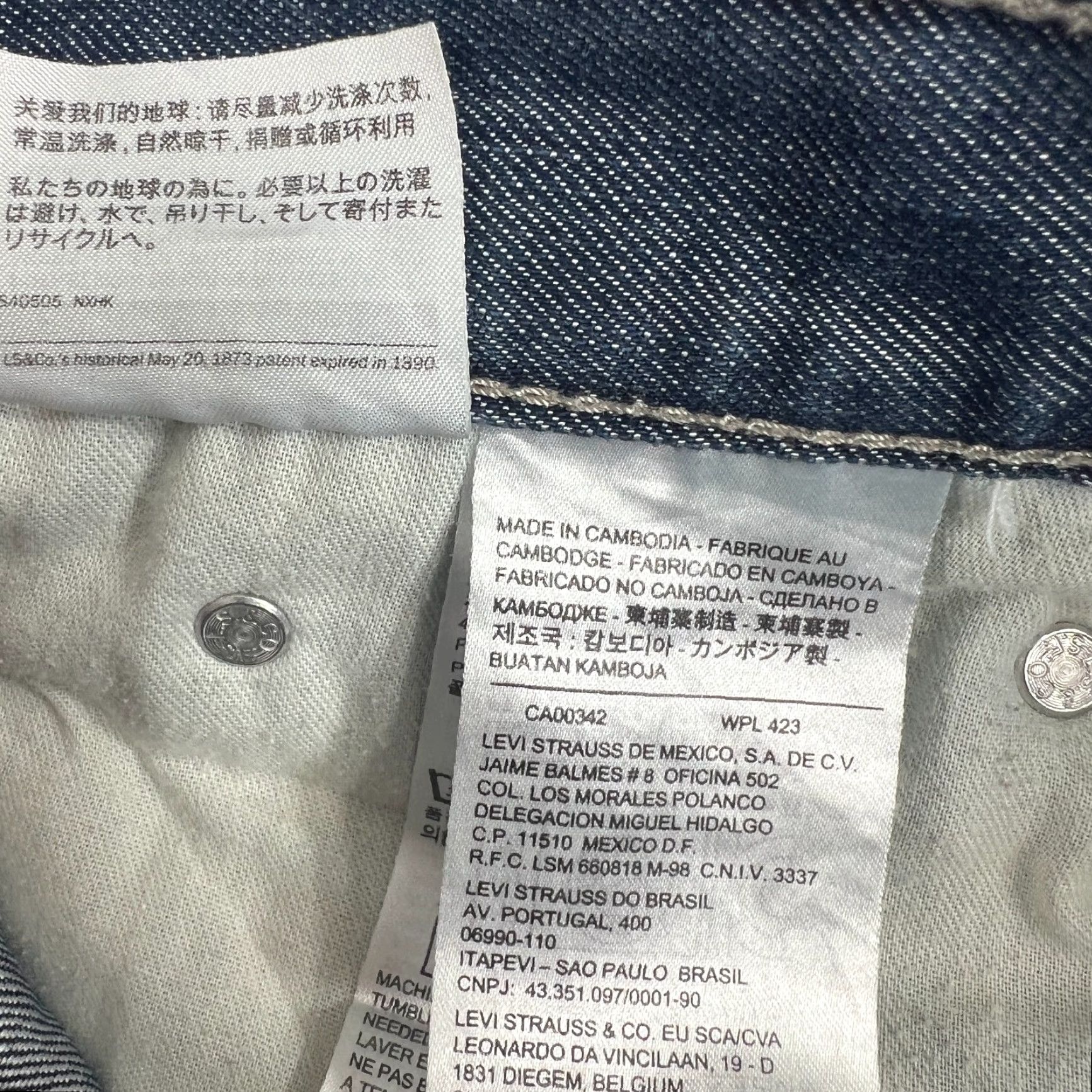 Levi's Levi's 514 Straight Fit Jeans Men's Blue Denim 34x32 Medium Wash Regular Size US 34 / EU 50 - 6 Thumbnail