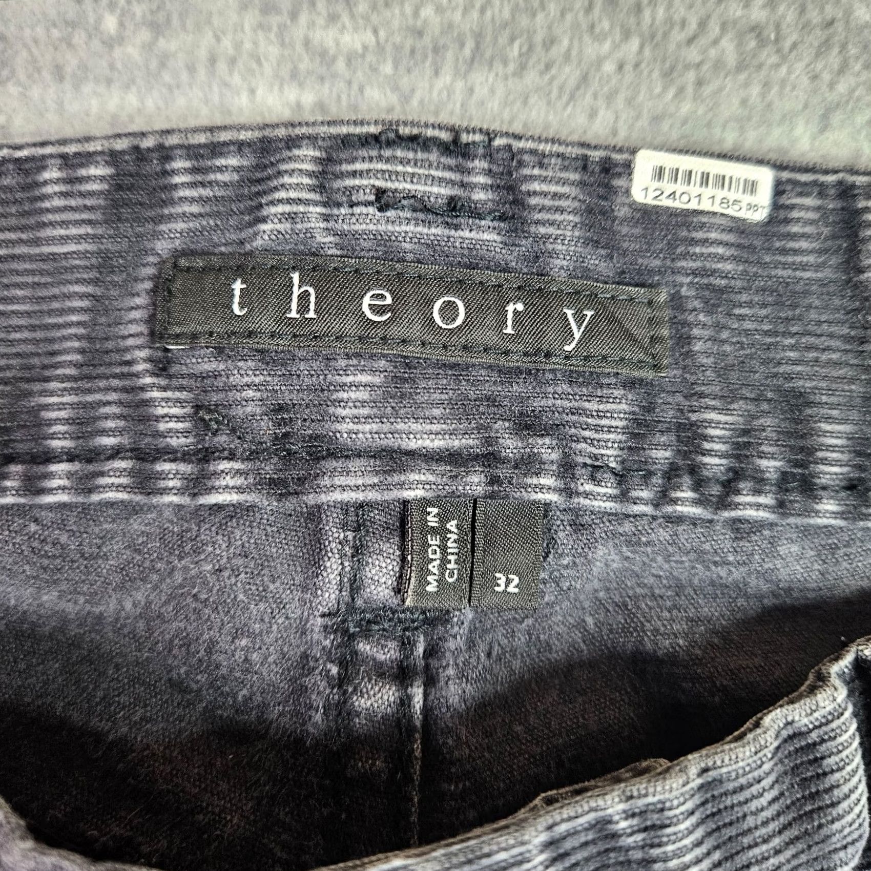 Theory Theory Men’s Gray Corduroy Mid-Rise Straight Jeans Sz 32 Stretch Cotton Denim 5-Pocket Design Regular Slim Button Jeans Size US 32 / EU 48 - 3 Thumbnail
