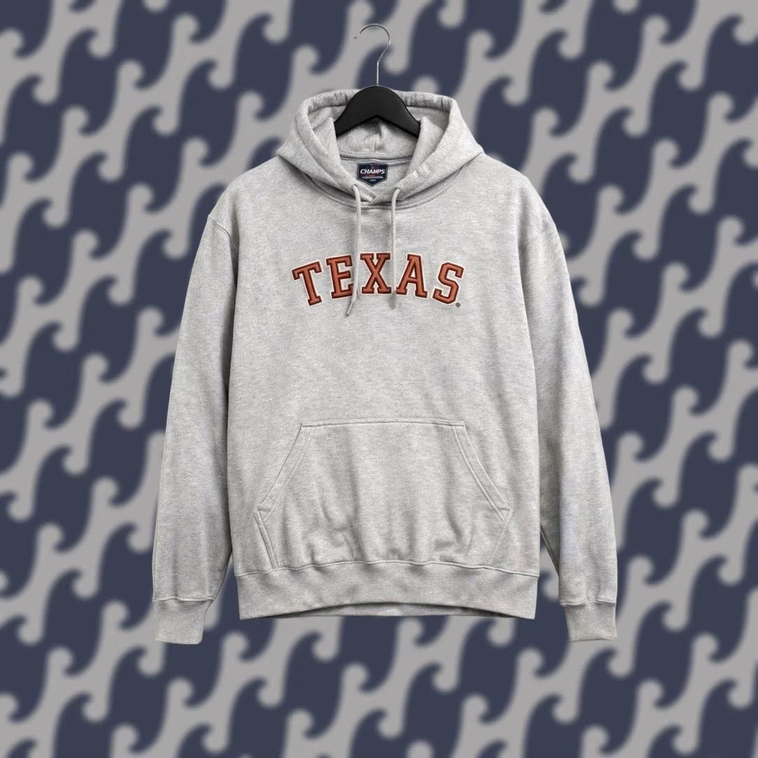 NCAA Texas Longhorns Champs Hoodie Mens M Gray Fleece Pullover NCAA Sweatshirt Size US M / EU 48-50 / 2 - 1 Thumbnail