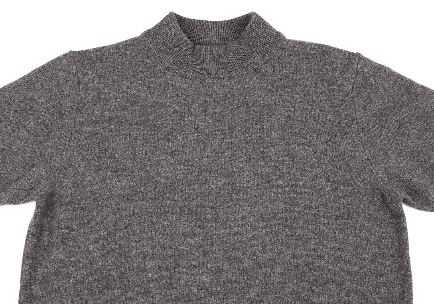 Armani Collezioni Cashmere Blend High Neck Short Sleeve Knit in Gray 48 Size US XXS / EU 40 - 2 Thumbnail