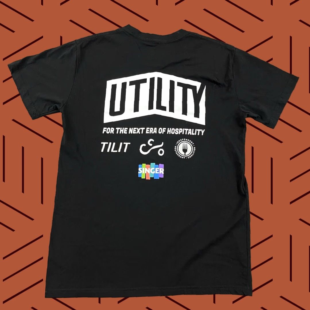 Vintage Utility T-Shirt Mens M Black Graphic Print NYC Chef Goods Wear Casual Shirt Size US M / EU 48-50 / 2 - 1 Thumbnail