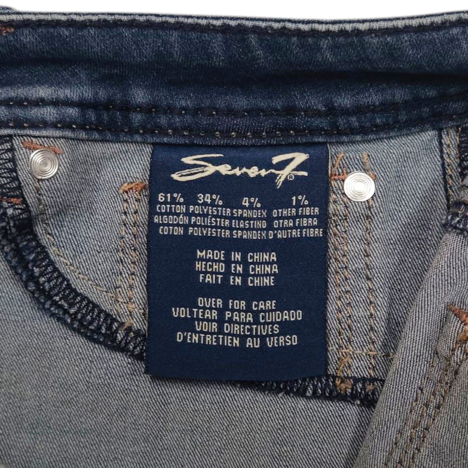Seven 7 EUC Seven 7 Mid Rise Slim Legging Jeans Sz. 4 [27.5] x28 Size 27" / US 4 / IT 40 - 6 Thumbnail
