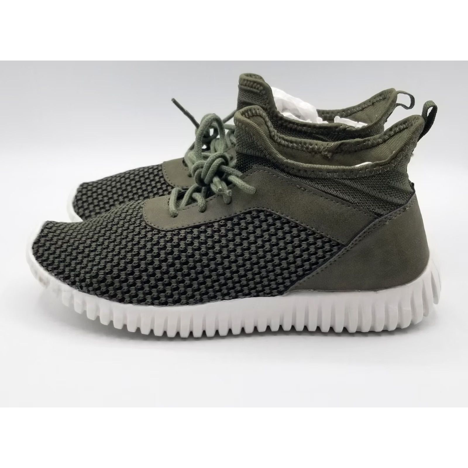Vintage Dirty Laundry Harlen Fabric Hight Top Olive 6.5 Womens Shoes Running Cross Training Medium (B, M) Sneakers Size M / US 6-8 / IT 42-44 - 5 Thumbnail