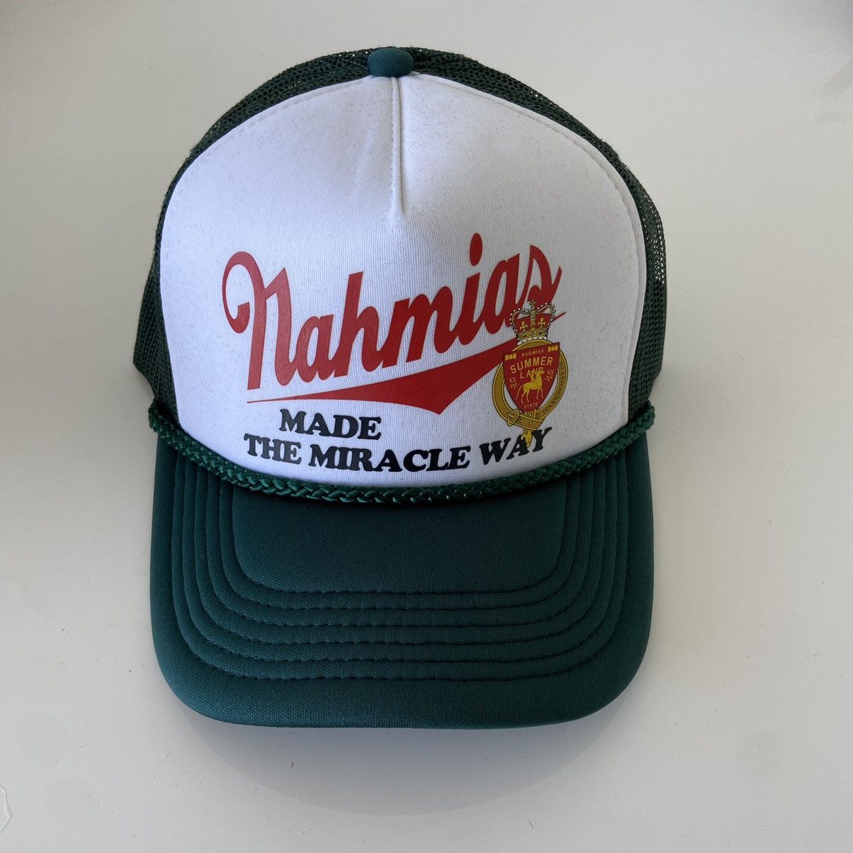 image of Nahmias Miracle Way Trucker Hat in Green, Men's