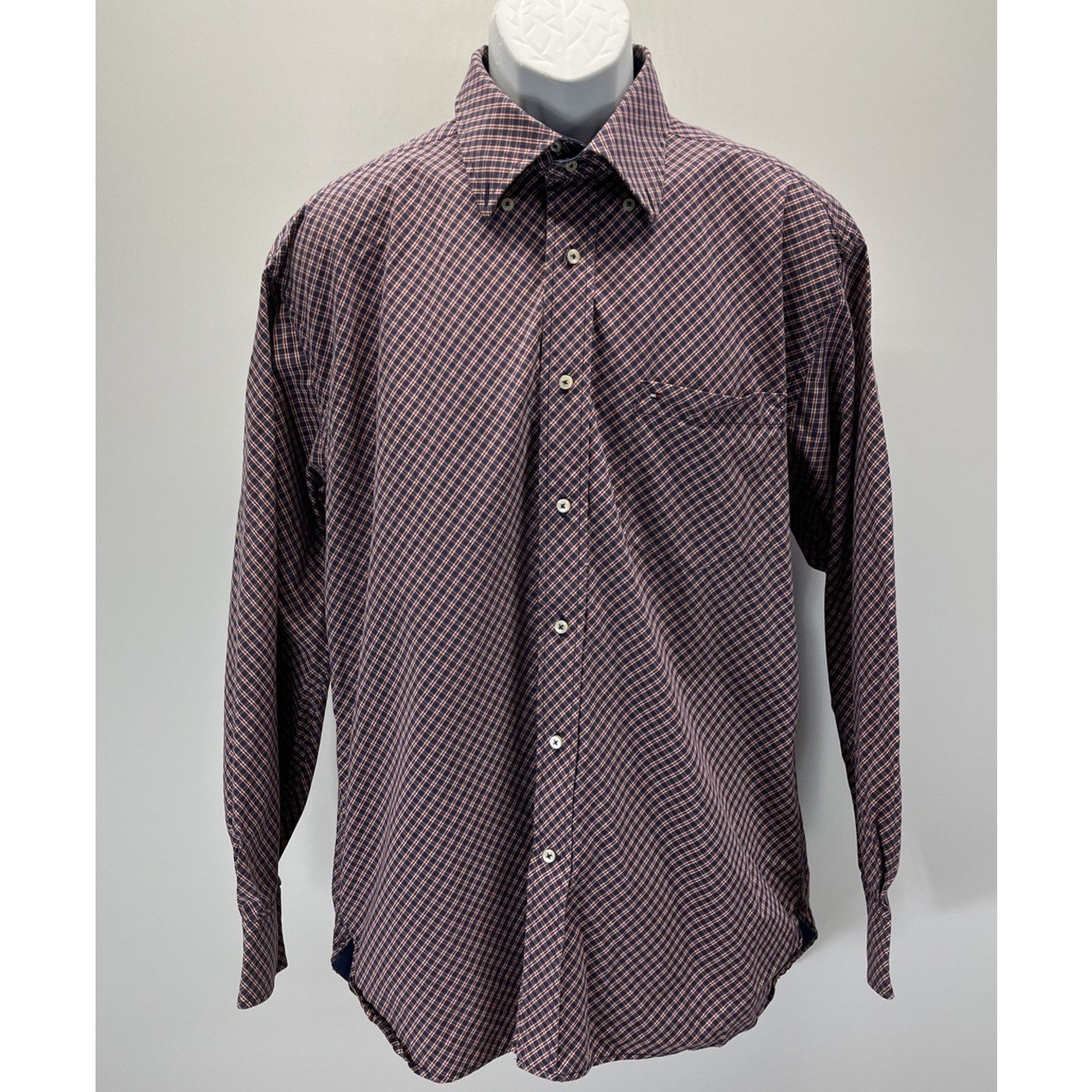Tommy Hilfiger Men’s Tommy Hilfiger 80’s 2 Ply Flip Cuff Button Up Shirt L Size US L / EU 52-54 / 3 - 1 Thumbnail