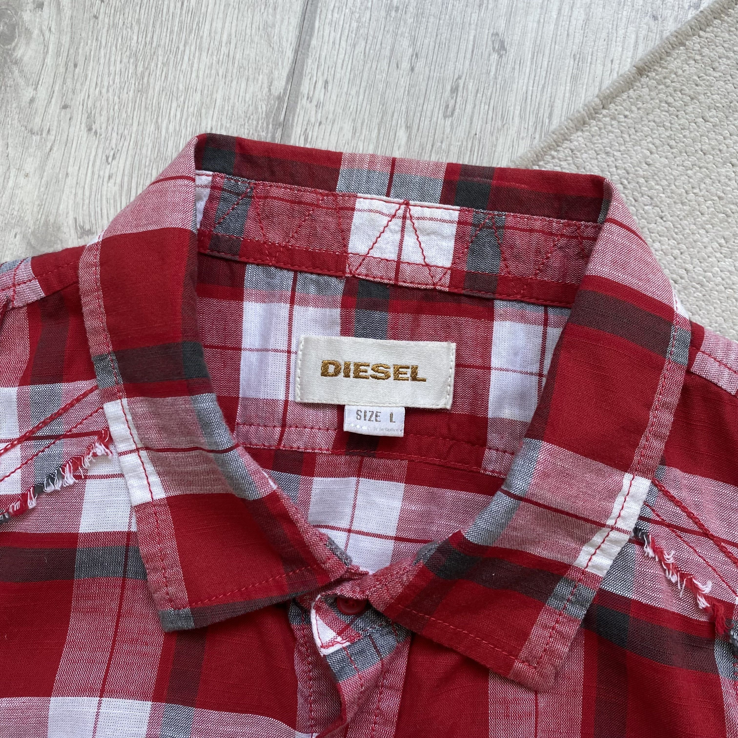 Diesel Vintage 00s Diesel Flannel shirt Short sleeve Y2K Size US M / EU 48-50 / 2 - 5 Thumbnail