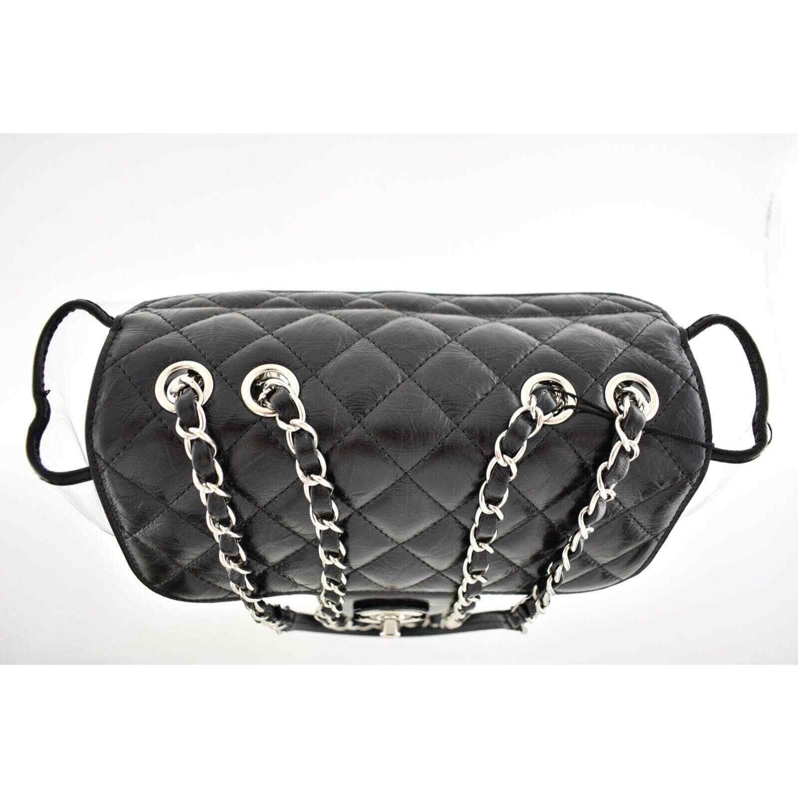 Chanel Chanel Calfskin PVC Quilted Large Silver Chain Shoulder Bag Size ONE SIZE - 10 Thumbnail