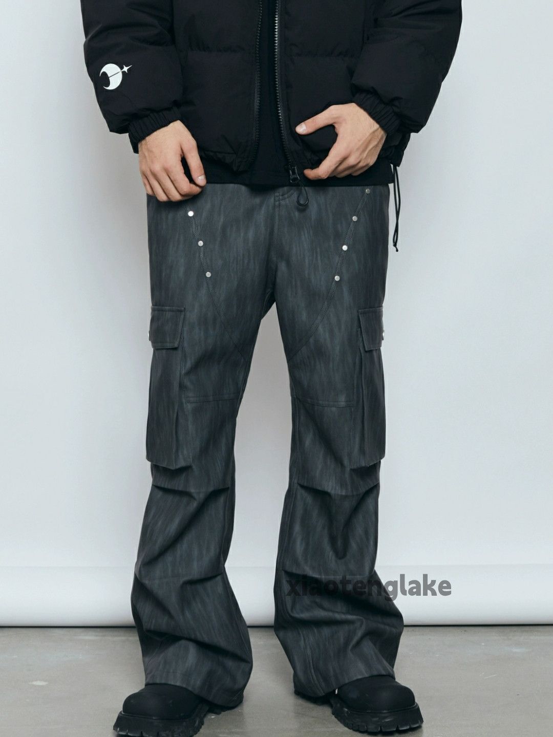 Designer × Japanese Brand × Vintage utility skate hiphop loose pleated punk flared cargo pants Size US 32 / EU 48 - 3 Thumbnail