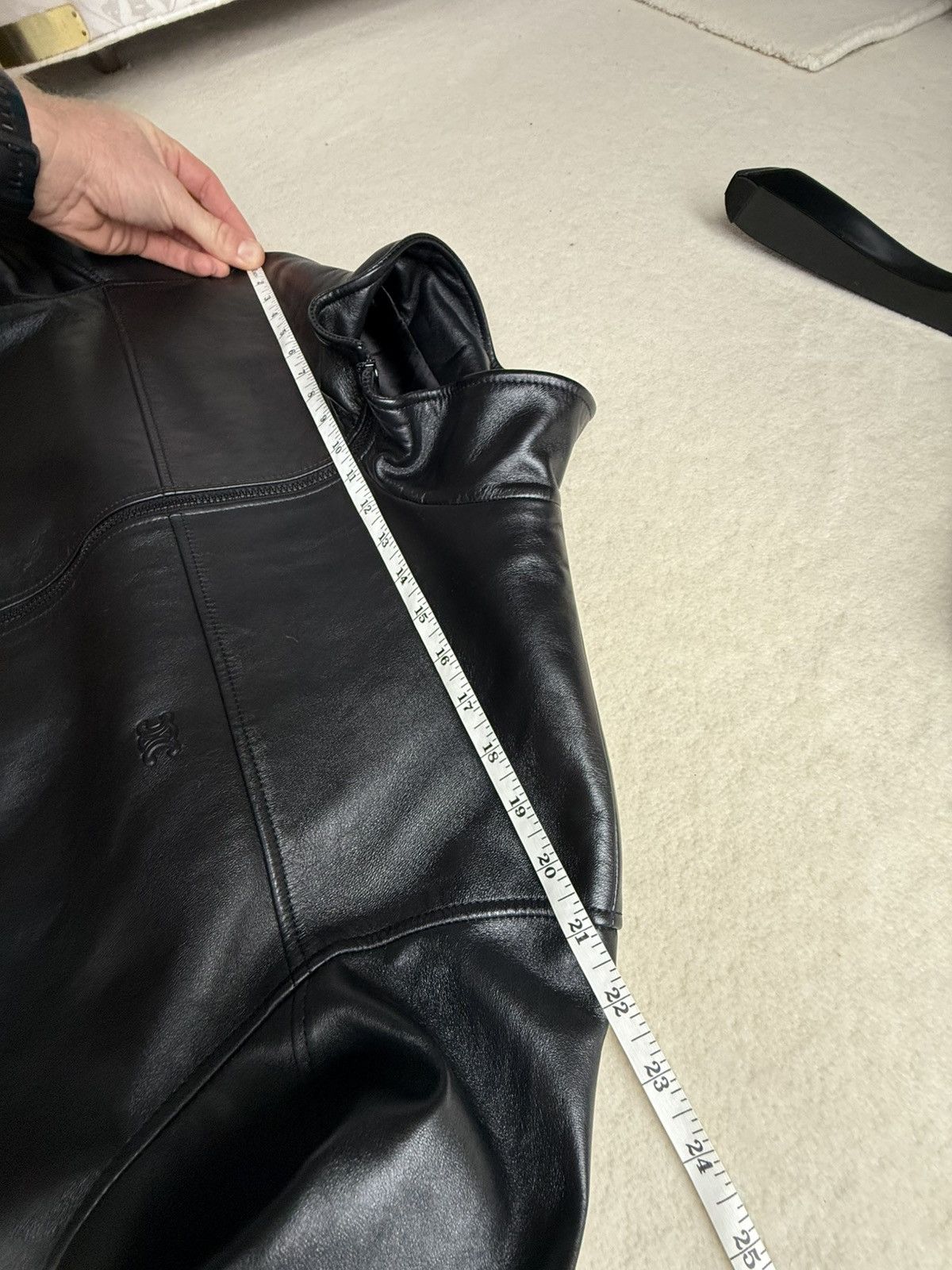 Celine FW24 Celine logo Triomphe leather tracksuit jacket 54 Hedi Size US L / EU 52-54 / 3 - 7 Thumbnail