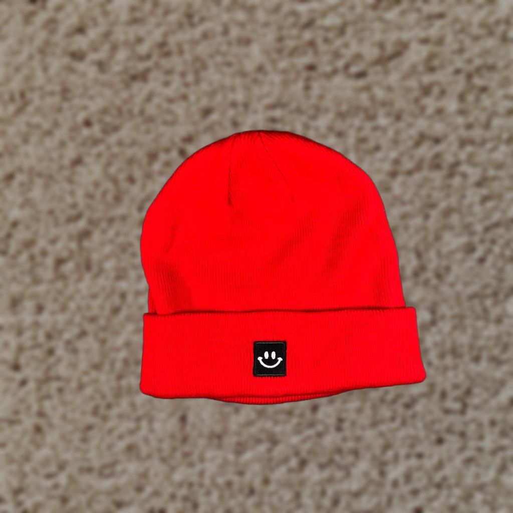 Vintage Unbranded Beanie Hat Adult One Size Red Knit Acrylic Ski Skateboard Casual 90s Theme Mens Womens Boys Girls Size ONE SIZE - 1 Thumbnail