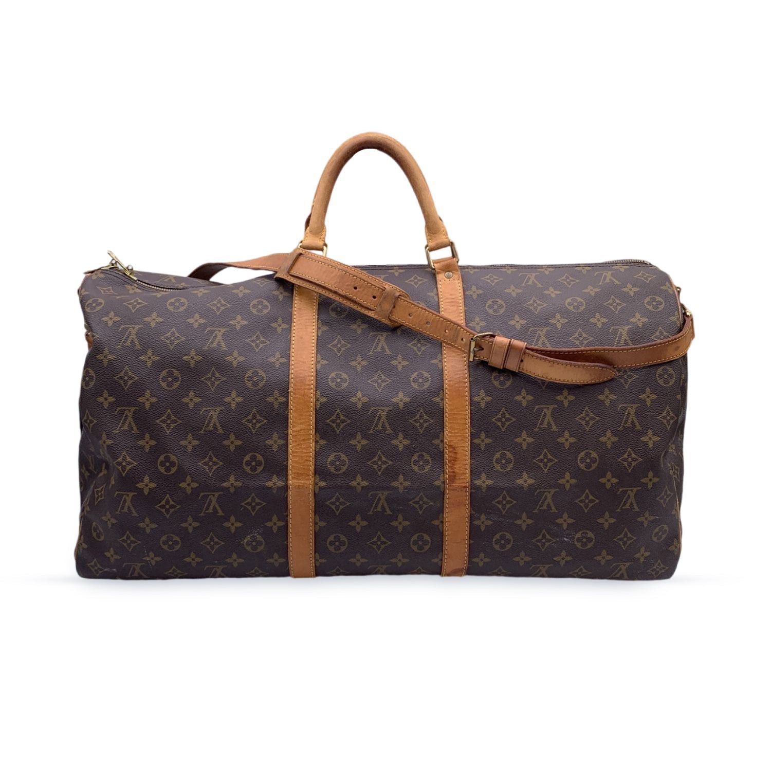 image of Louis Vuitton Louis Vuitton Luggage Keepall in Brown, Women's