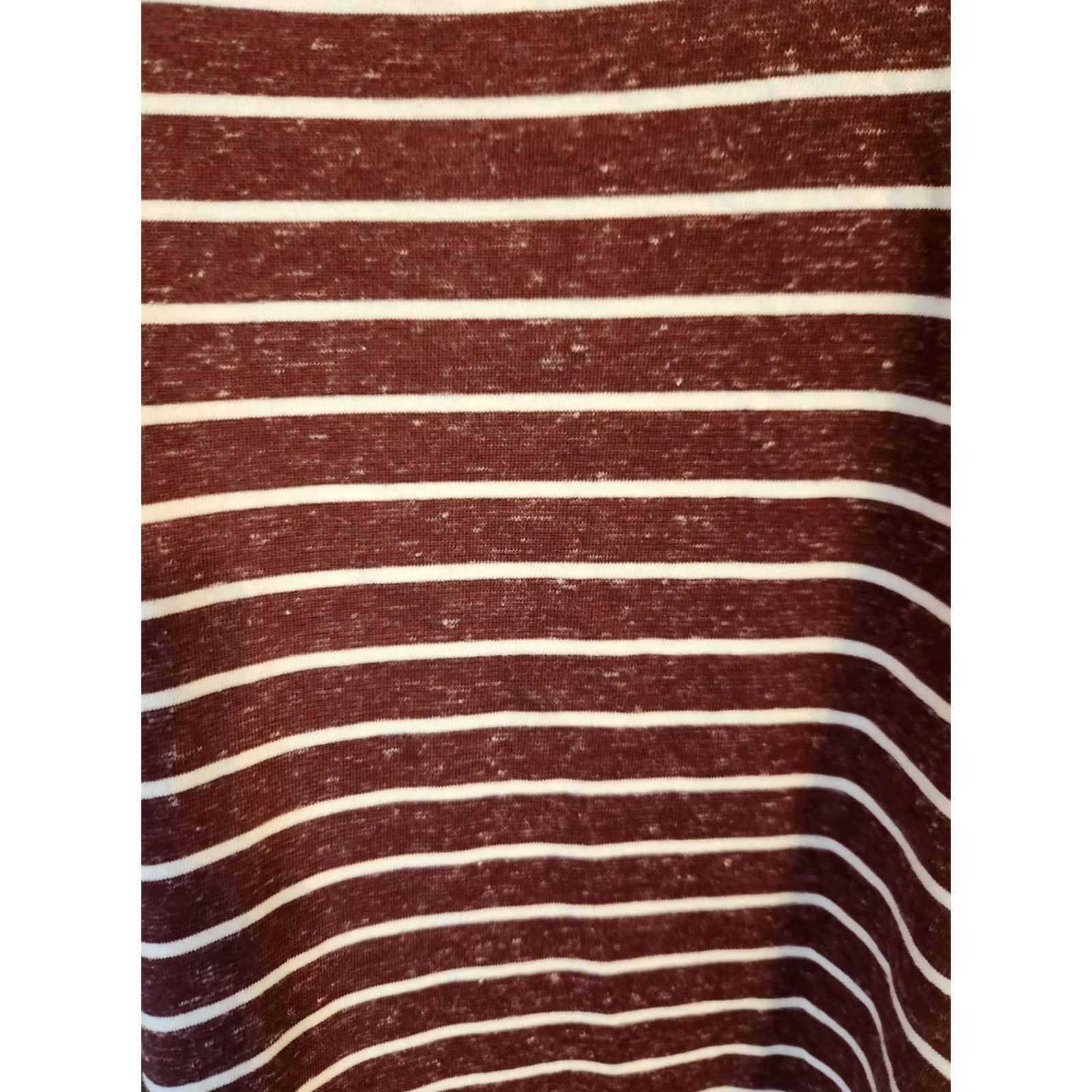 Vintage Suzanne Betro Blouse Burgundy White Stripe Pom Pom Bell Sleeve Top 4X Women Size XXL / US 16-18 / IT 52-54 - 2 Thumbnail
