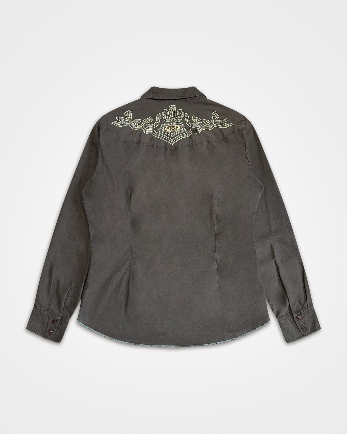 Diesel Diesel, Flame Embroidered Western Shirt Size US M / EU 48-50 / 2 - 2 Thumbnail