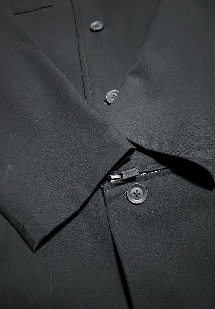 Yohji Yamamoto POUR HOMME 19aw Wool gabardine stand collar zip coat Size US L / EU 52-54 / 3 - 14 Thumbnail