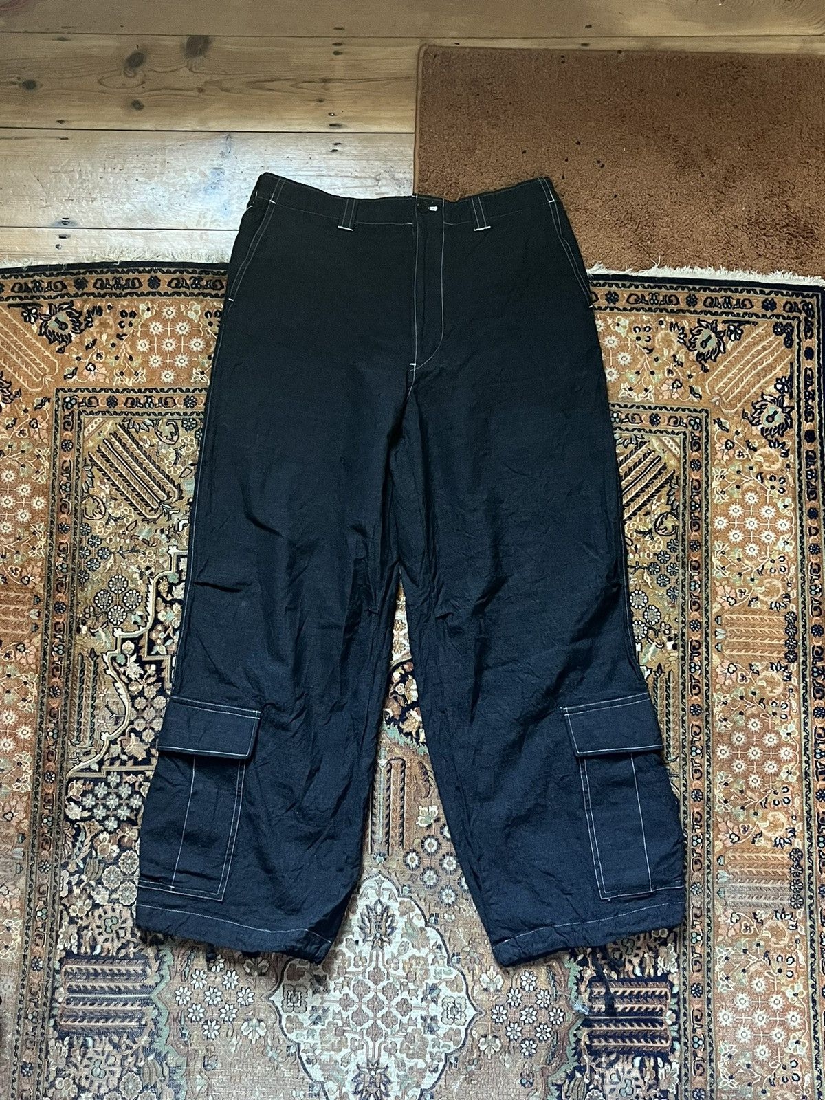image of Comme Des Garcons x Comme Des Garcons Homme Comme Des Garçons Homme 1996 Relaxed Cargo Trousers in 