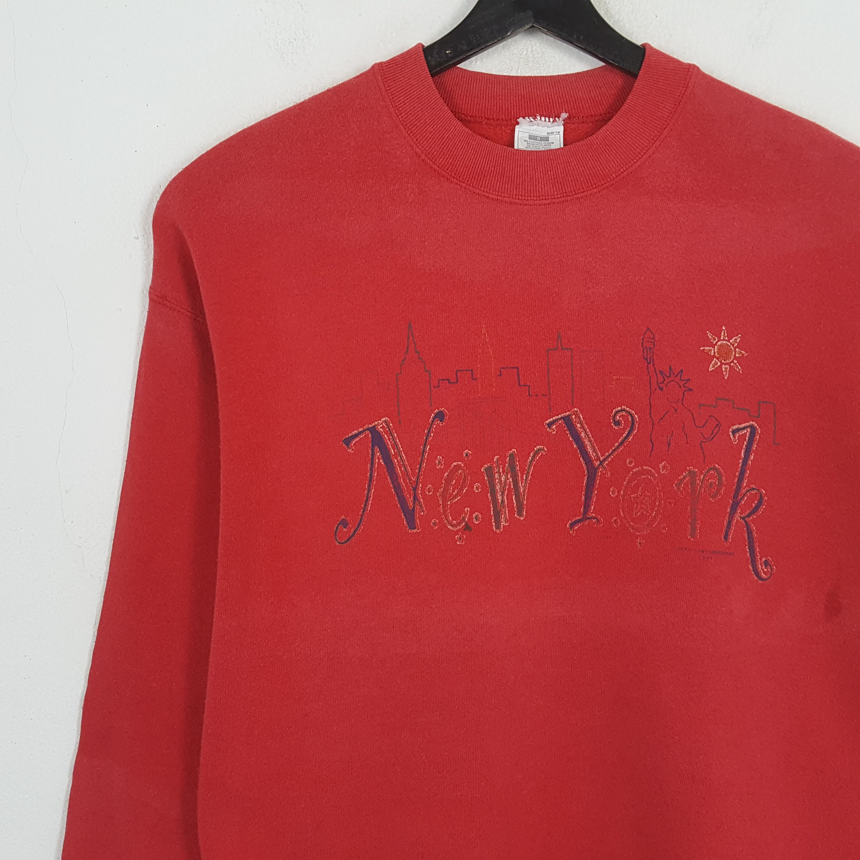 Vintage NEW YORK Design Streetwear Vintage Sweatshirt c270n19 Size US L / EU 52-54 / 3 - 2 Thumbnail