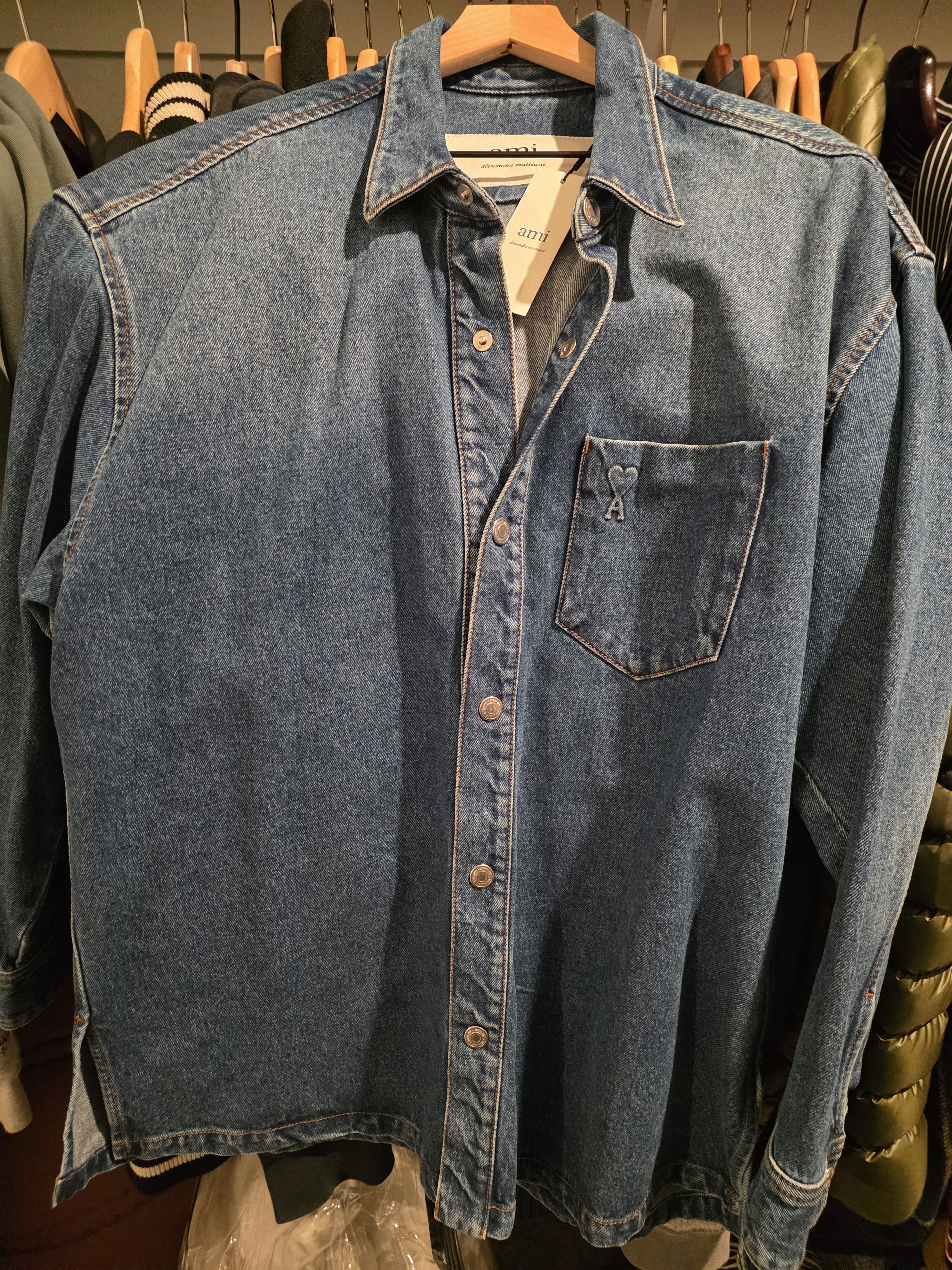 AMI Ami Paris denim shirt Size US XL / EU 56 / 4 - 1 Thumbnail