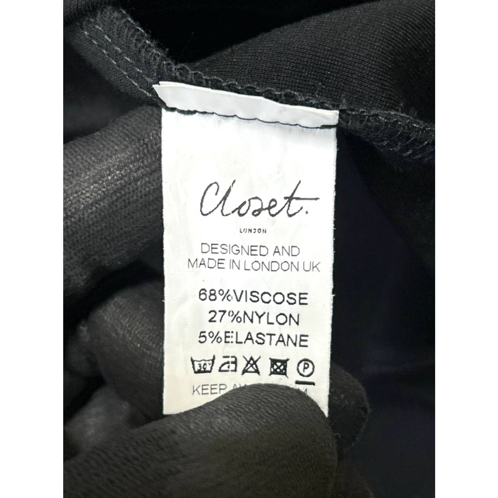 CLOSED Closet London Black 8 Skirt Dress Womens A-Line Blouson Short Sleeve Round Neck Zip Party/Cocktail Summer Spring Vintage No Size 30" / US 8 / IT 44 - 4 Thumbnail