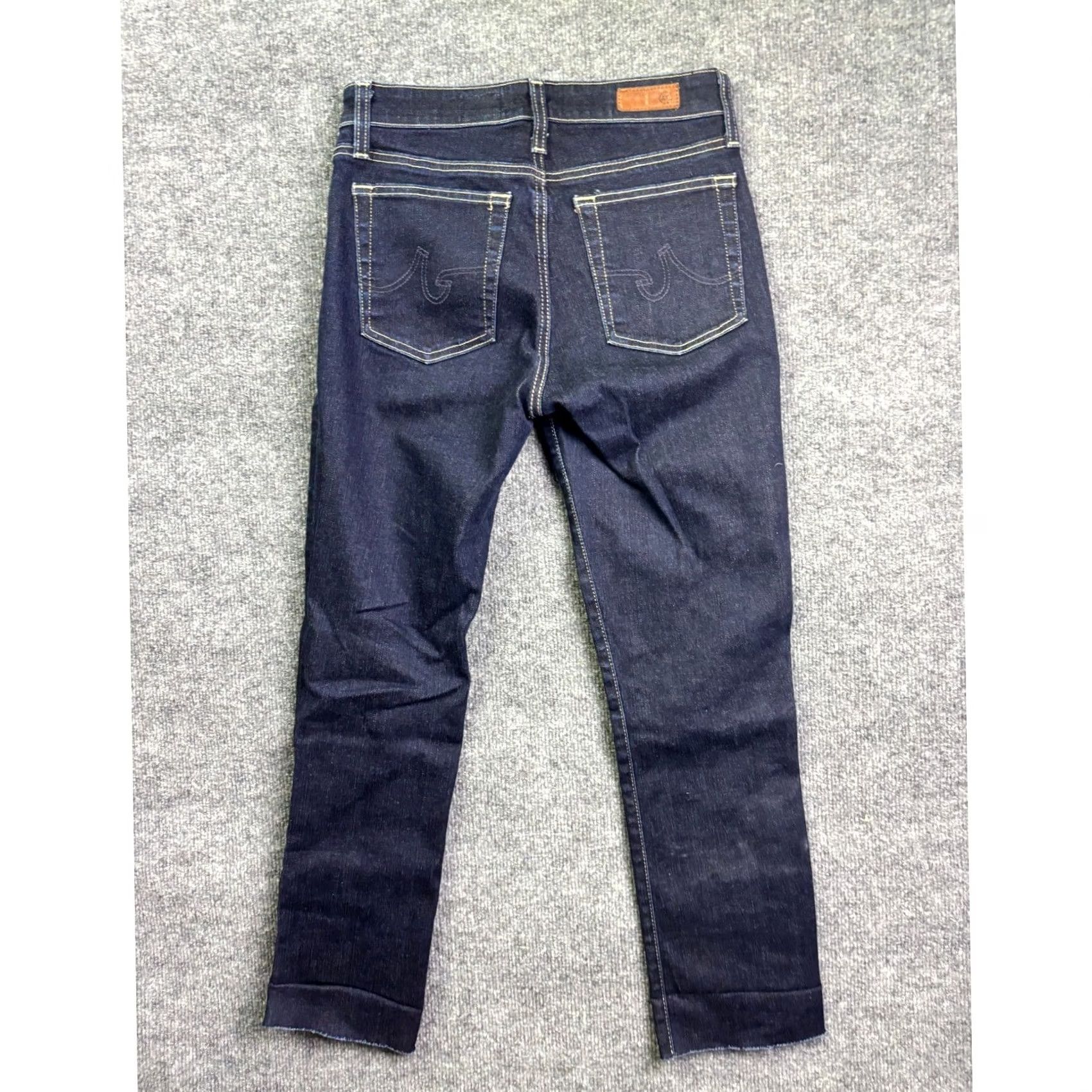 Vintage AG Adriano Goldschmied The Mari Jeans Womens 27 Indigo High Rise Straight Leg Jeans 5-Pocket Denim Stretch Cotton Blend Regular Inseam 25.5 in Womens Size 27" / US 4 / IT 40 - 7 Thumbnail