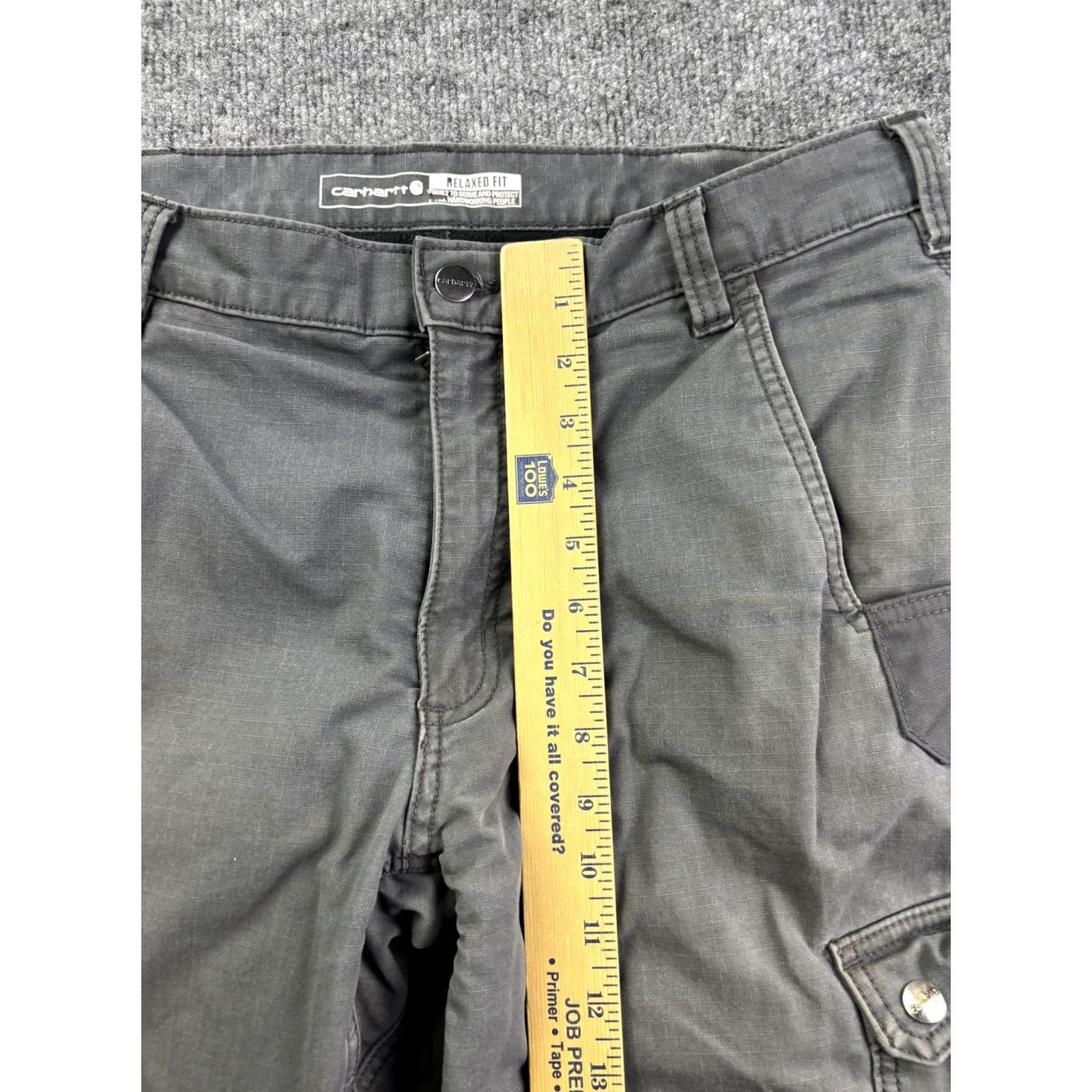 Carhartt Carhartt Pants Mens 34x31 Gray Relaxed Work Cargo Insulated Fleece Lined BN5491-M Size US 34 / EU 50 - 4 Thumbnail