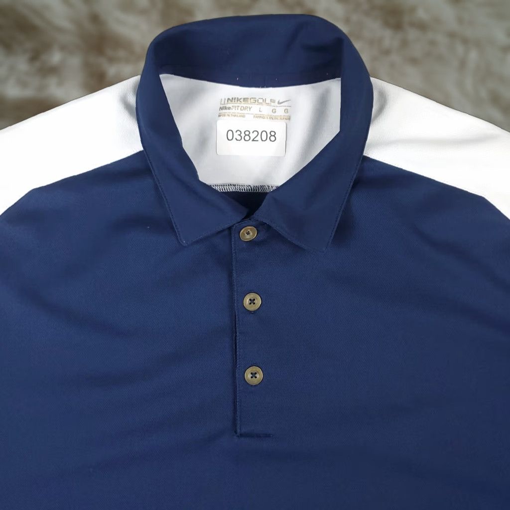Nike Nike Polo Shirt Mens Size Large Blue White Swoosh Casual Short Sleeve Adult Size US L / EU 52-54 / 3 - 1 Thumbnail