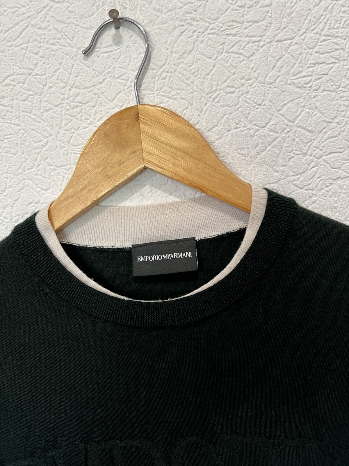 Emporio Armani Emporio Armani Sweater Viscose Green Soft Size US L / EU 52-54 / 3 - 3 Thumbnail
