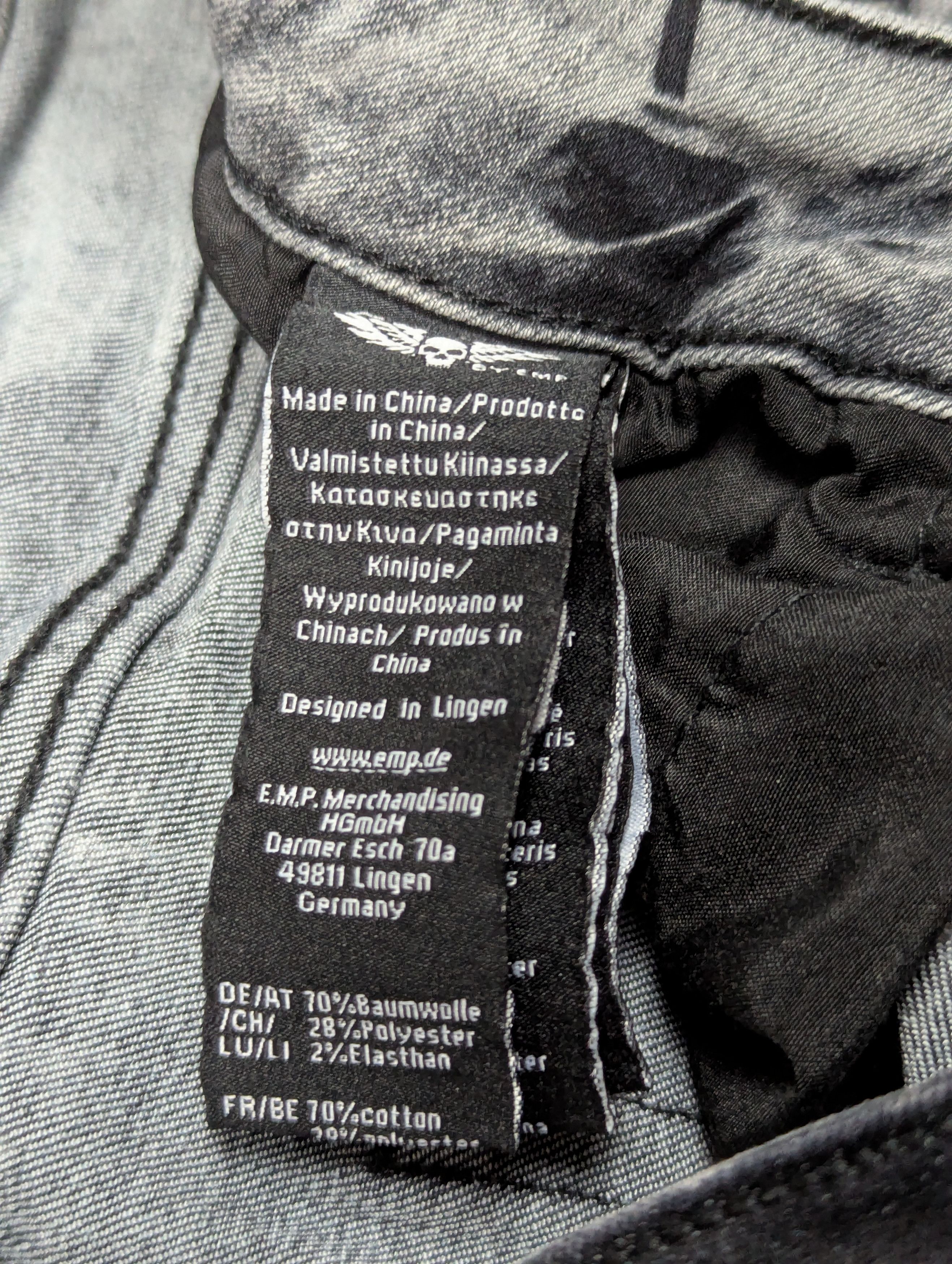 Hysteric Glamour ROCK REBEL Distressed Black/Gray Skinny Jeans With Skulls Size US 31 - 8 Thumbnail