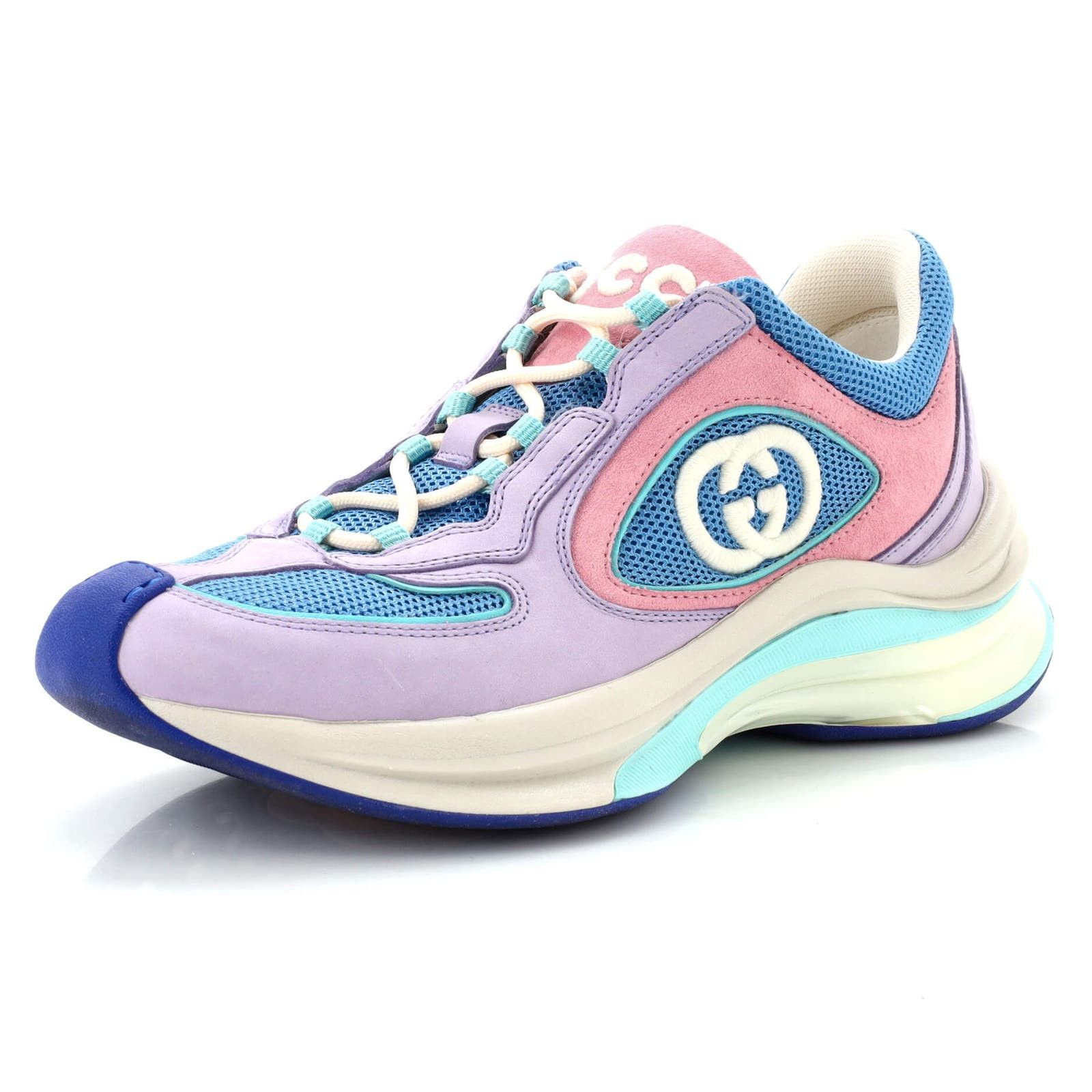 image of Gucci Run Sneakers Technical Fabric And Suede None, Women's (Size 4)