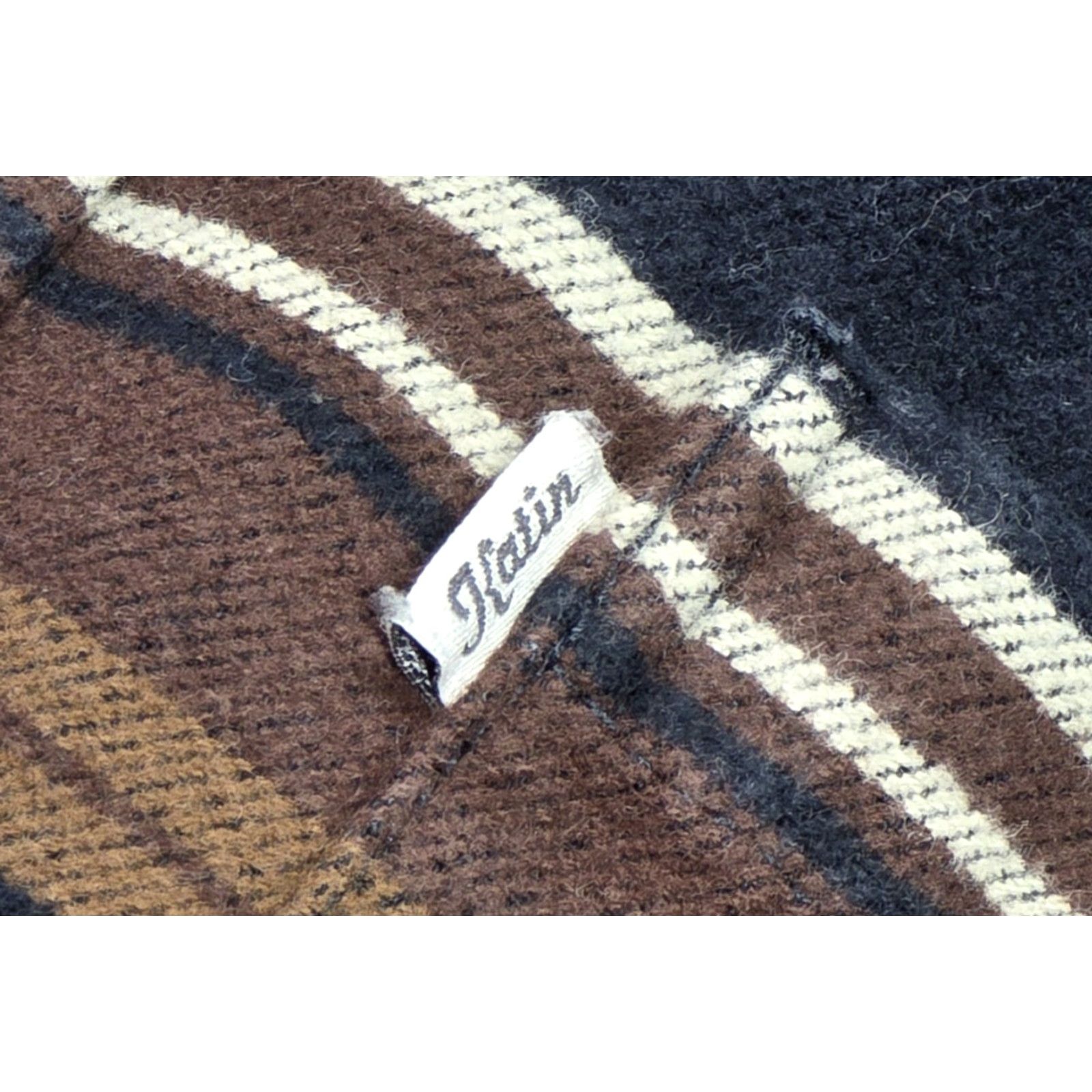 Katin Katin Shirt Mens S Flannel Stripe Button Up Workshirt Brown Blue Size US S / EU 44-46 / 1 - 6 Thumbnail