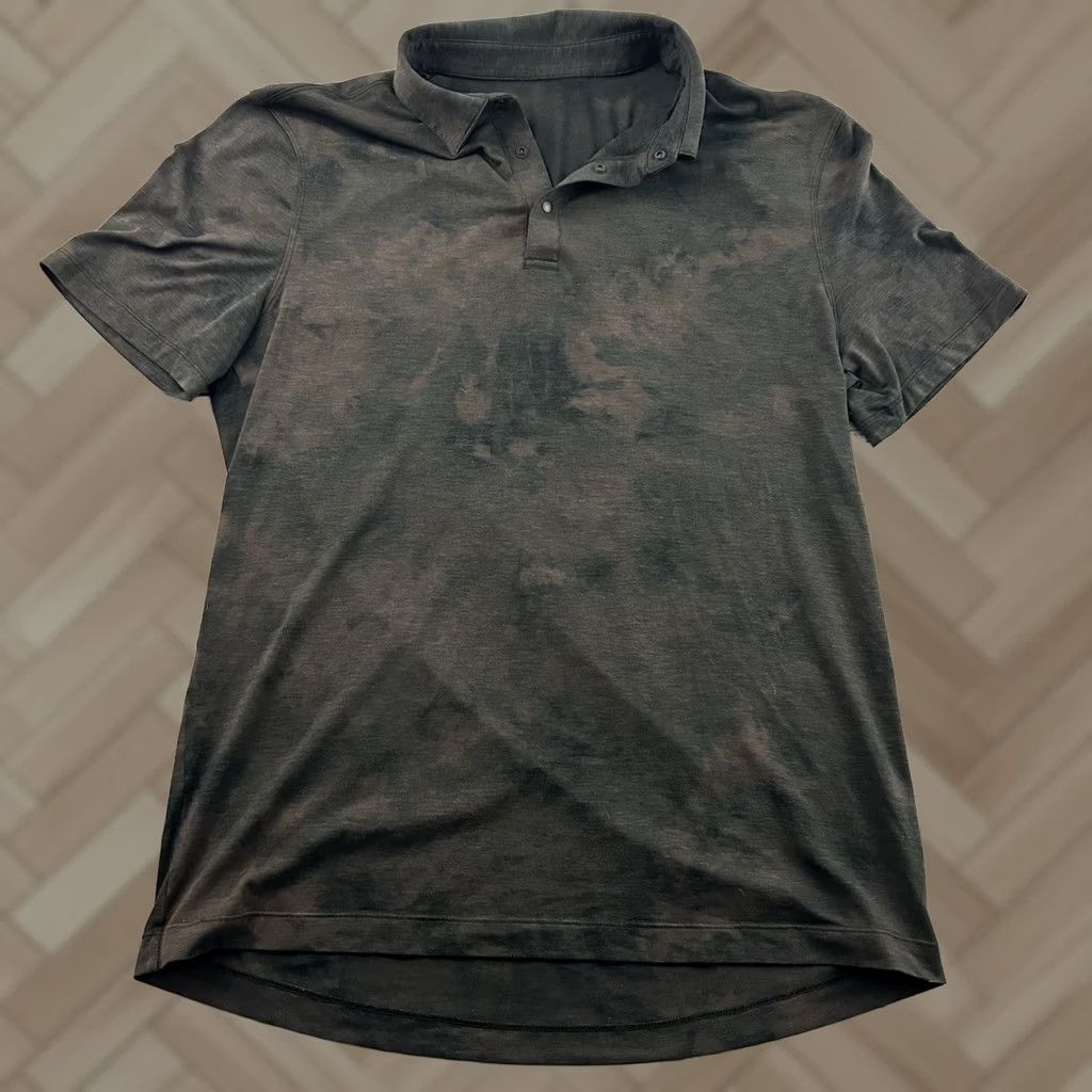 Lululemon Lululemon Dyed Short Sleeve Snap Button Polo Shirt Men's Medium Gray Shirt Button-Up Polo Mens Gray Digital Dye Solid Pattern Vintage No Size US M / EU 48-50 / 2 - 1 Thumbnail