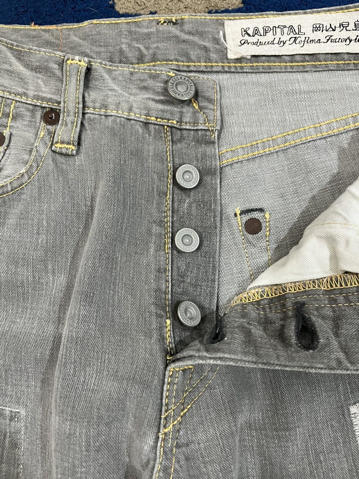 Japanese Brand × Kapital Vintage Kapital Sashiko Boro Half Selvedge Denim Size US 27 - 11 Thumbnail