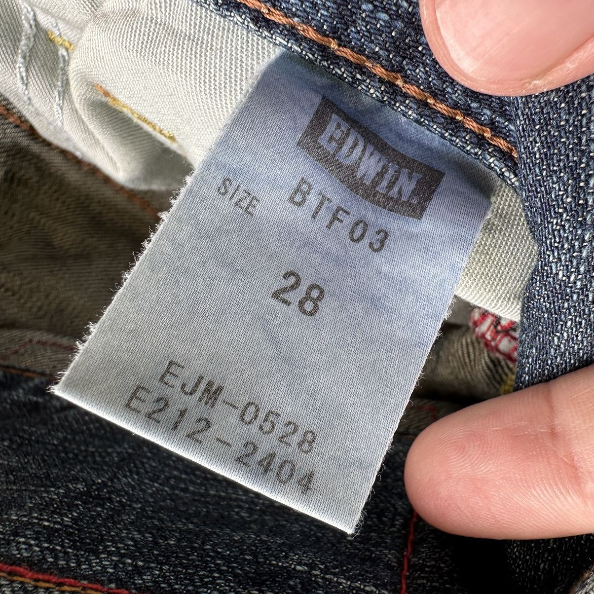 Japanese Brand Vintage Edwin Distressed Faded Rusty Flare Denim Jean Pant Size US 30 / EU 46 - 8 Thumbnail