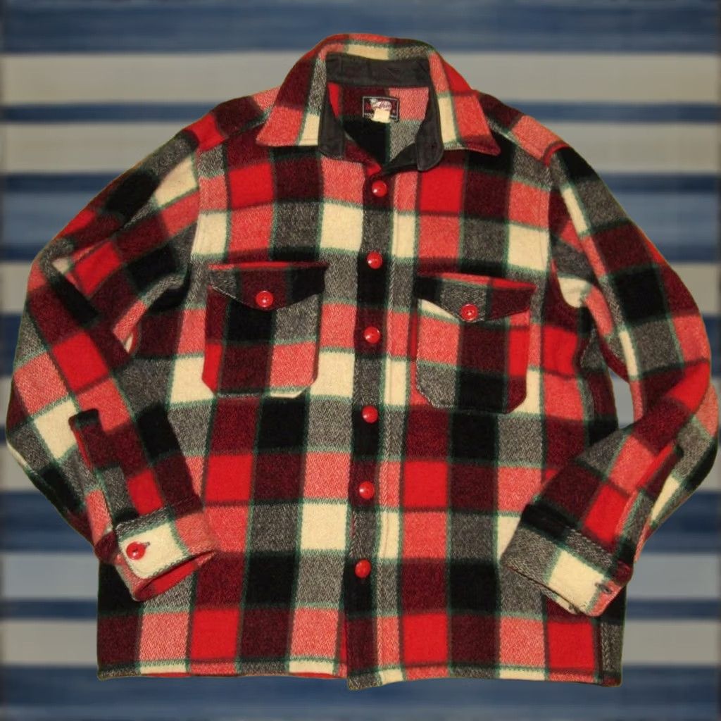 Vintage Vtg 50s WOOLRICH Plaid Shirt Jacket Medium Shirt Mens XS? Size US M / EU 48-50 / 2 - 1 Thumbnail
