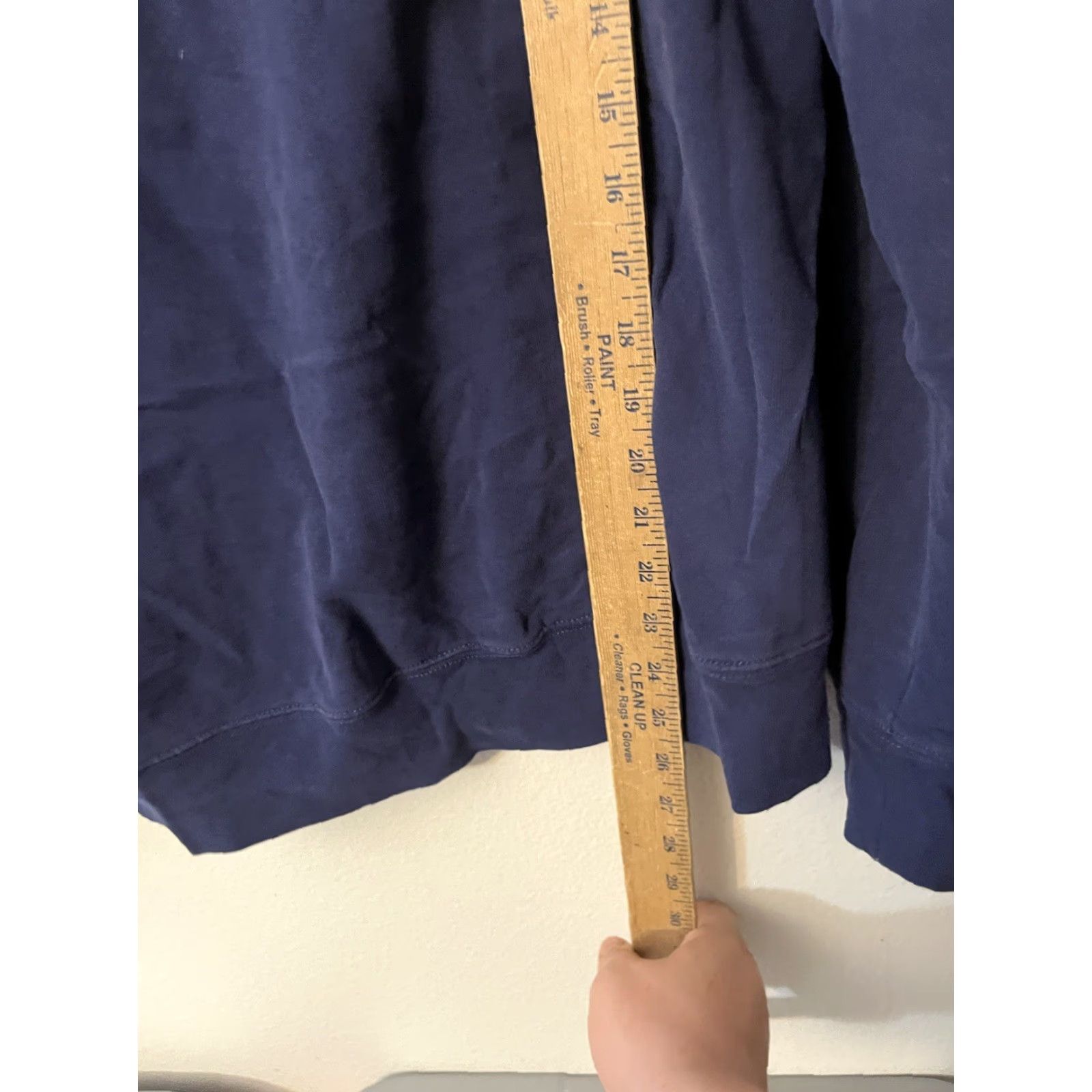 Lucky Brand VINTAGE Lucky Brand Pullover Hoodie Grunge Distressed Sz M Navy Blue Washed & Worn Grip Logo Nike? Size US M / EU 48-50 / 2 - 4 Thumbnail