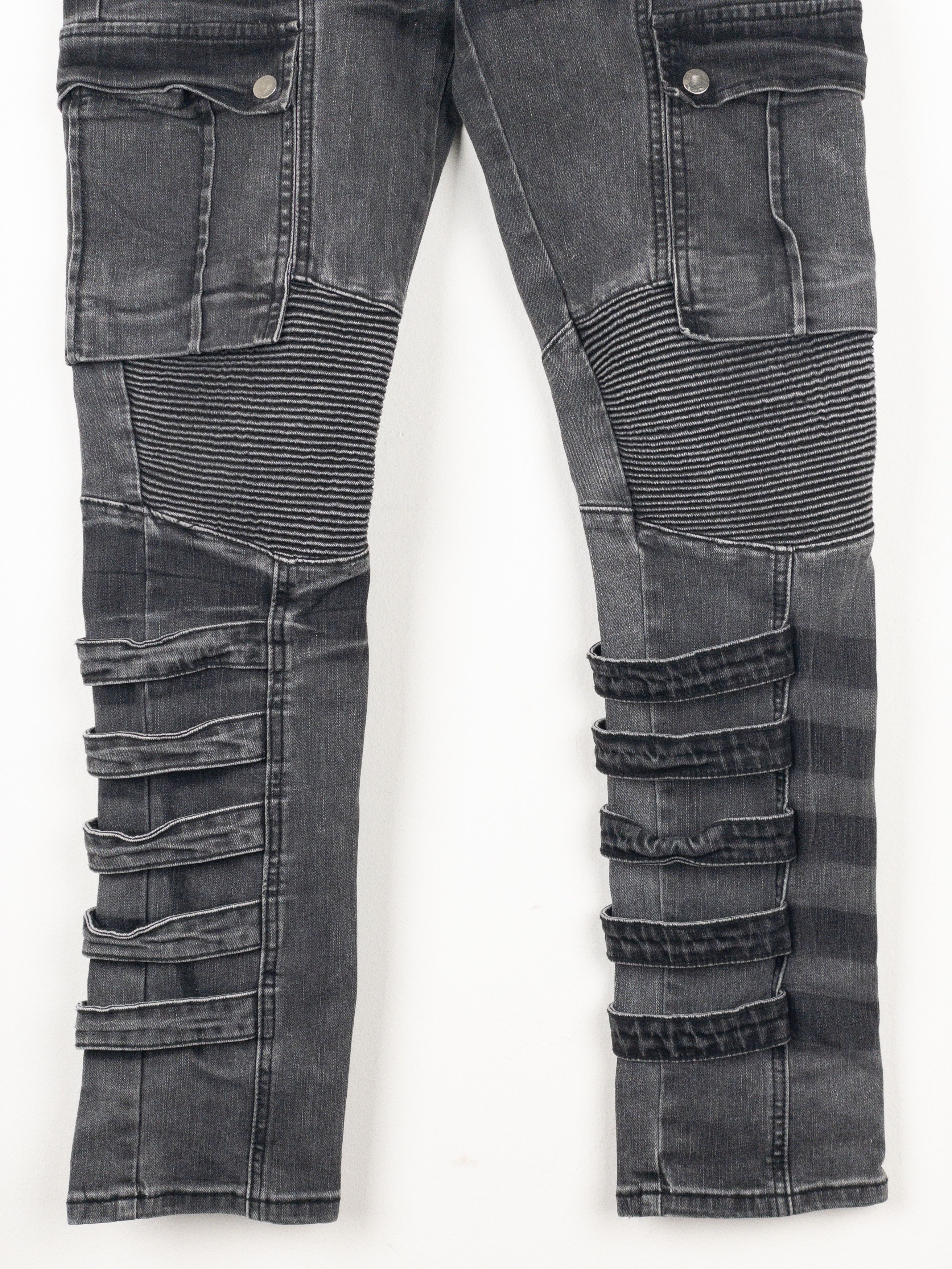 Balmain Balmain Bondage-Strap Biker Cargo Denim Jeans Size US 31 - 4 Thumbnail