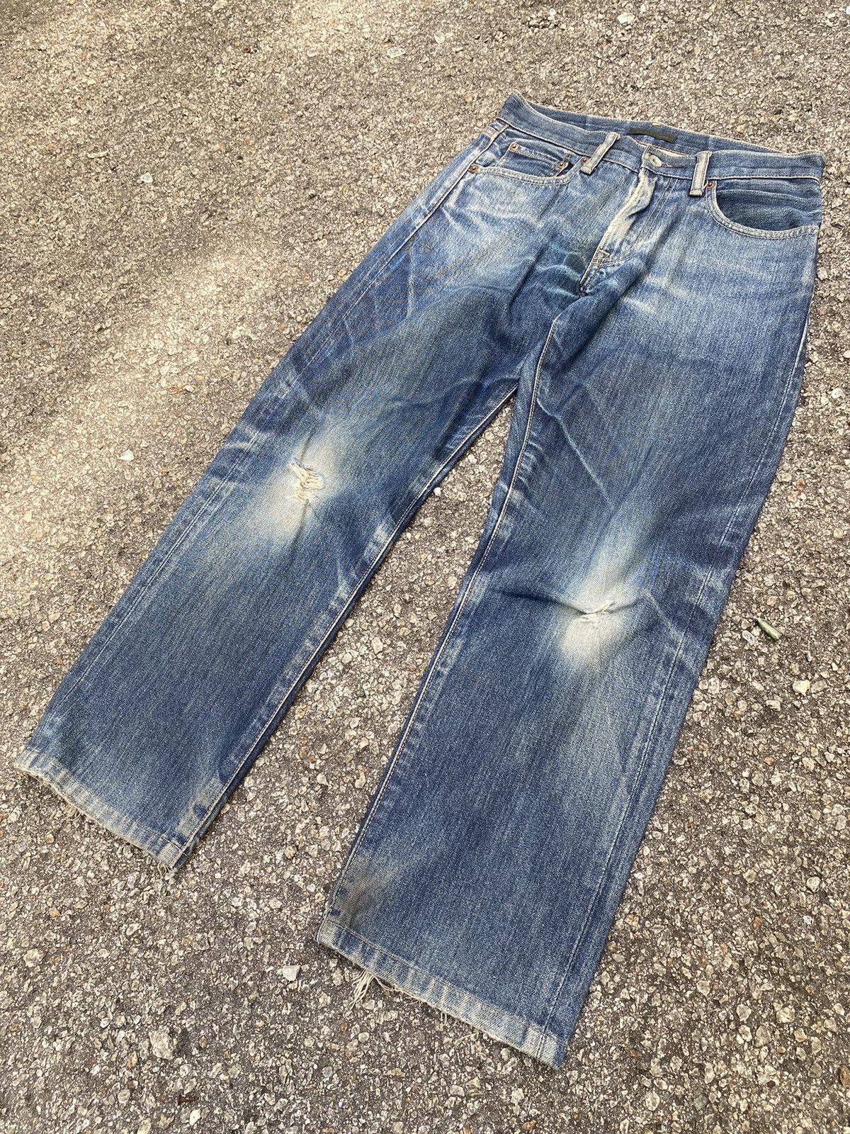 Japanese Brand Japanese Denim Distressed Jeans Punk Grunge Size US 28 / EU 44 - 3 Thumbnail