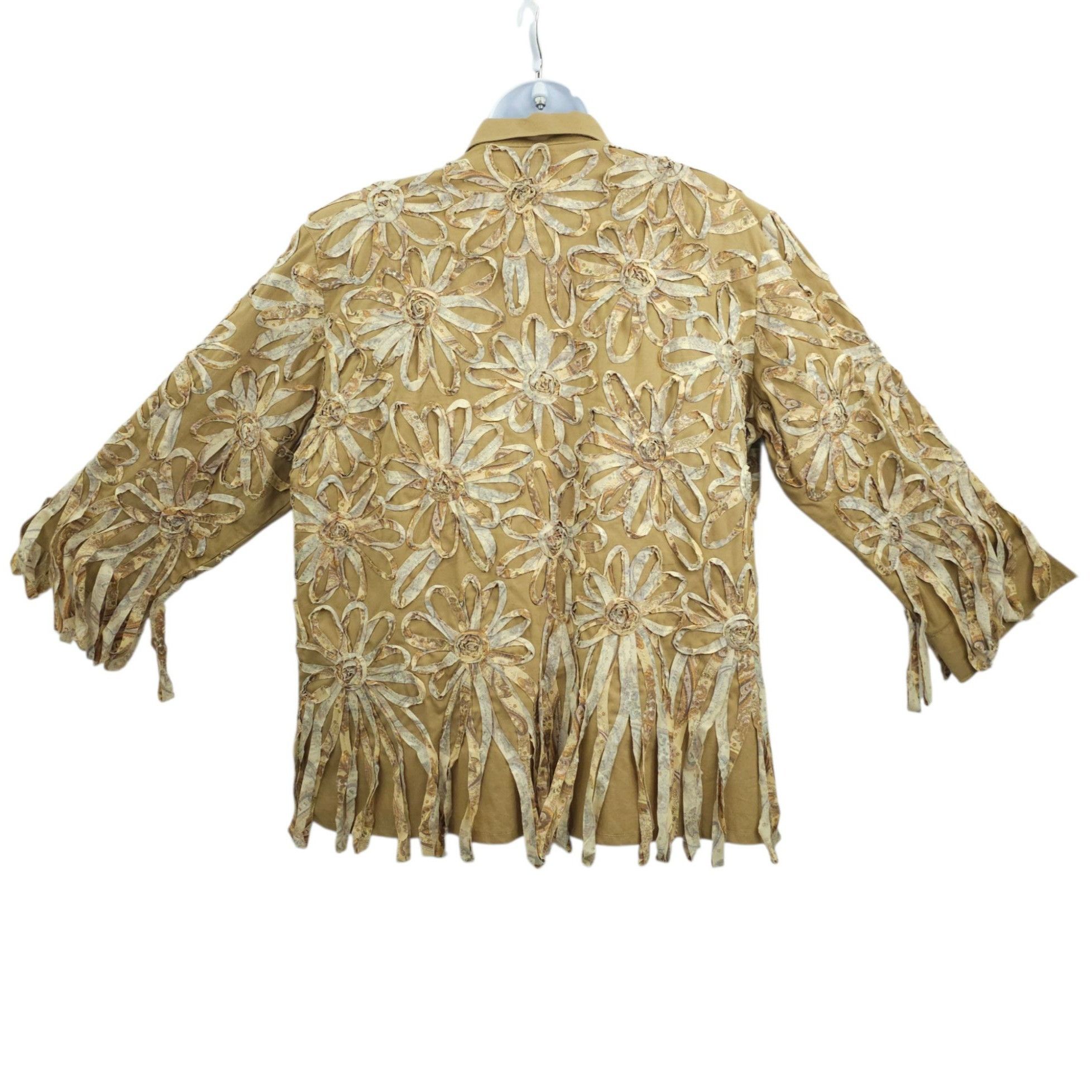 Other Pong Poco Shirt XL 3D Floral Appliqué Fabric Ribbons Bohemia Size XL / US 12-14 / IT 48-50 - 3 Thumbnail
