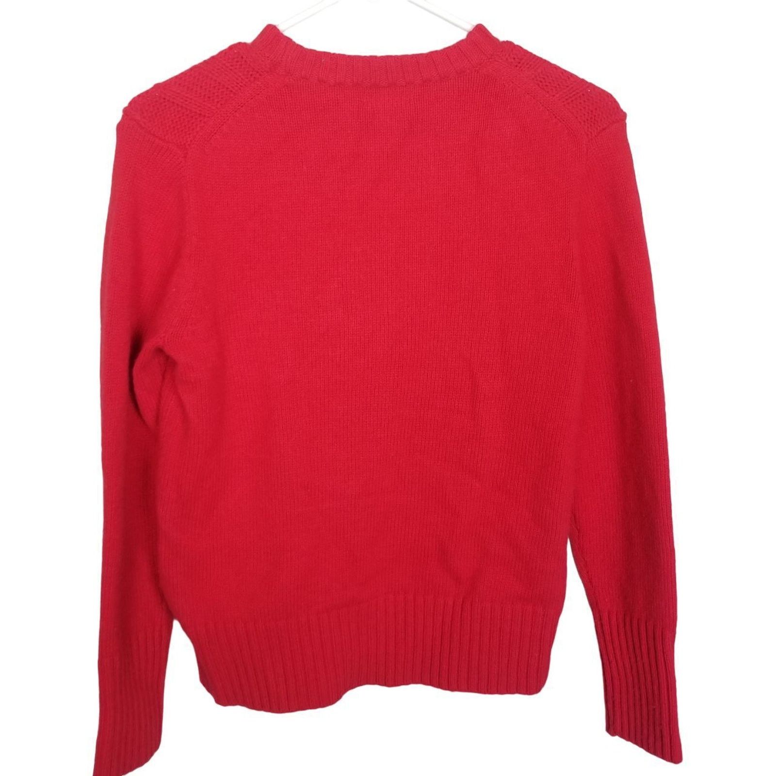 J.Crew J. Crew Womens Lambswool Pointelle Cable Knit Sweater Size M Size M / US 6-8 / IT 42-44 - 9 Thumbnail