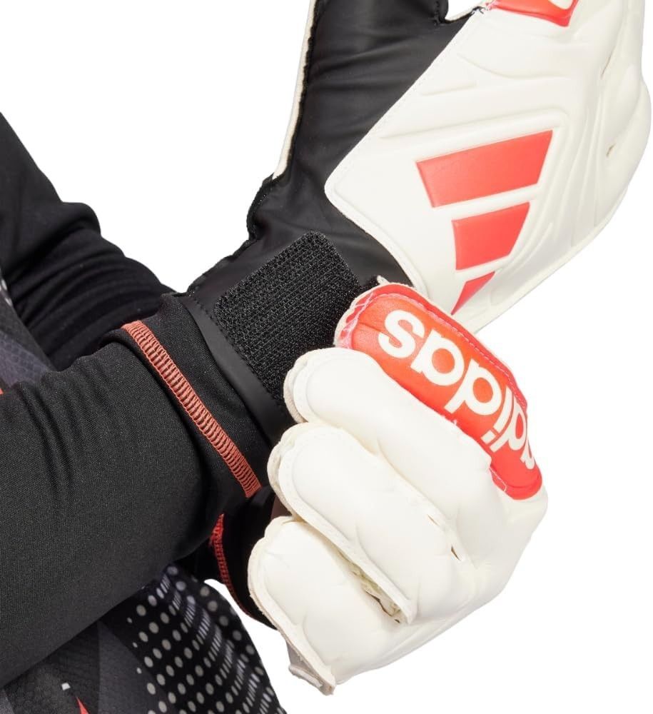 Adidas Adidas Goalie Soccer Gloves White/Lucid Red/Black ( 10 ) Size ONE SIZE - 3 Thumbnail