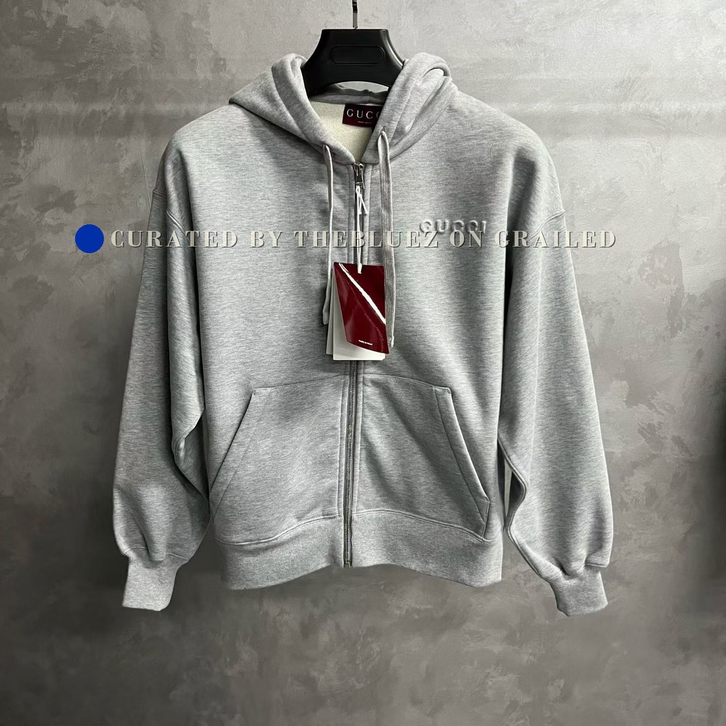 Gucci Gucci 2024 Gray Letter Embroidery Hoodie Size XXS / US 00 / IT 34 - 1 Thumbnail