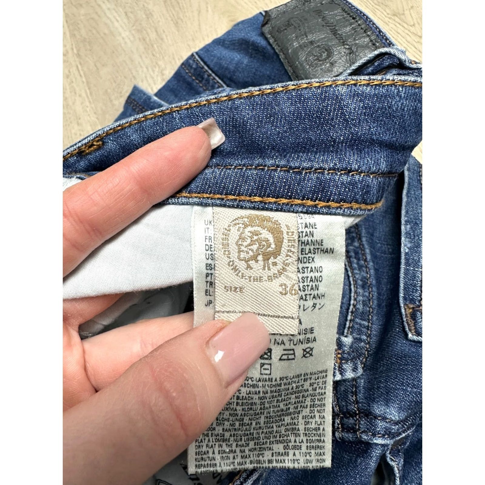 Diesel Diesel Thavar Jeans Pants Denim Slim Regular 36 Mens Blue Cotton 34in Inseam 89cm 116cm 48cm Waist Band Boys? Size US 36 / EU 52 - 7 Thumbnail