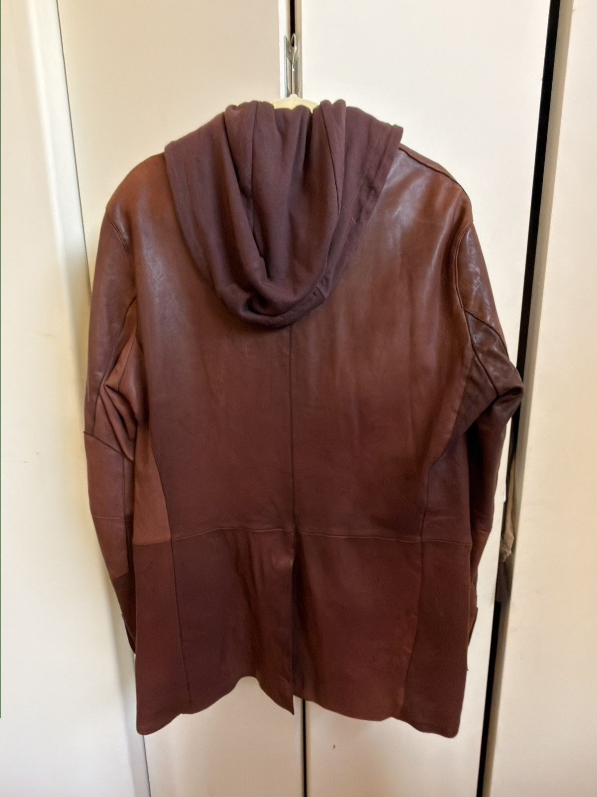 Hugo Boss Hugo Boss Leather Jacket Mens with Hood Size US M / EU 48-50 / 2 - 2 Thumbnail