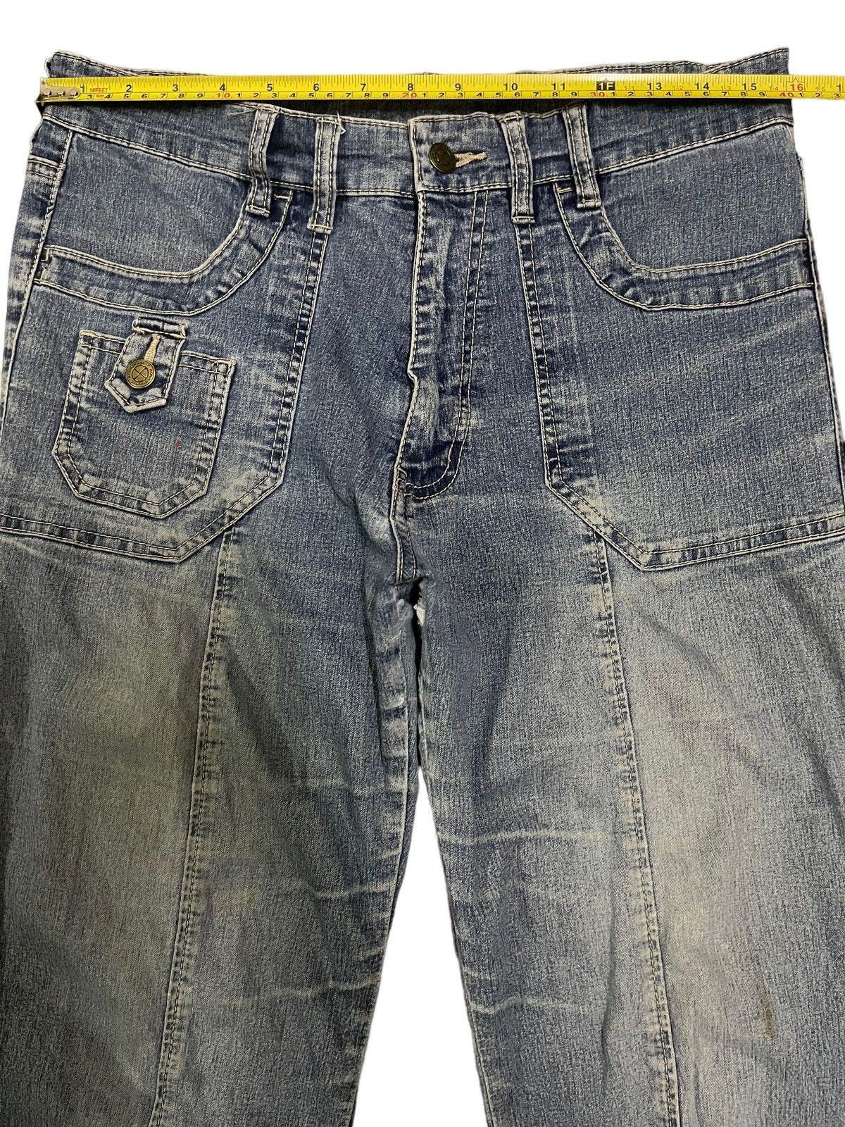 Japanese Brand Vintage Japanese Brand Blue Wash Style Flare Jeans Size US 32 / EU 48 - 10 Thumbnail