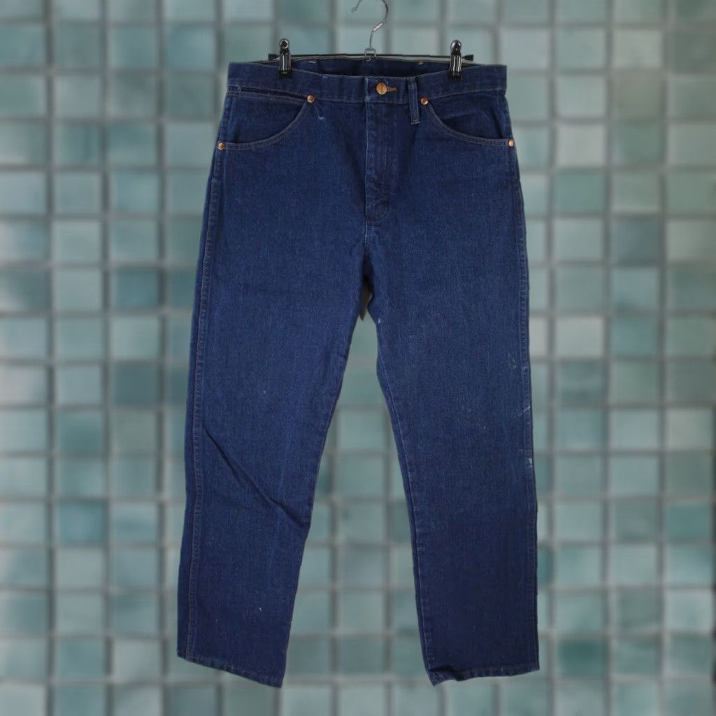 Wrangler Wrangler Mens Denim Jeans 33X30 Solid Regular Fit High Rise Straight Blue Size US 33 - 1 Thumbnail