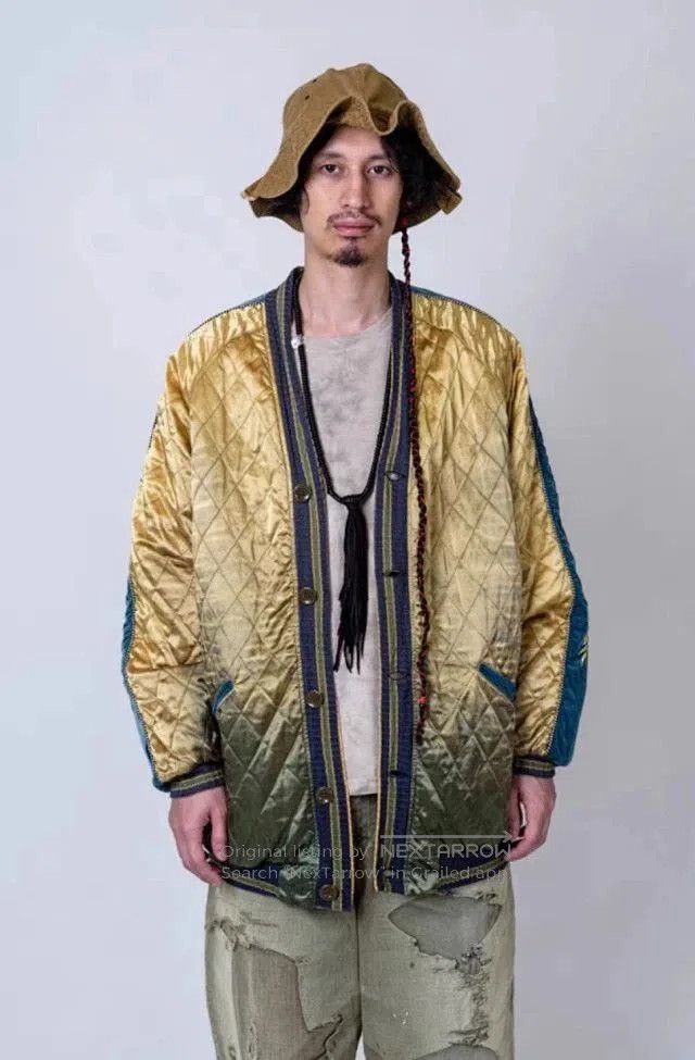 Kapital KAPITAL Velvet Embroidered Quilted Jacket. Size US XL / EU 56 / 4 - 1 Thumbnail