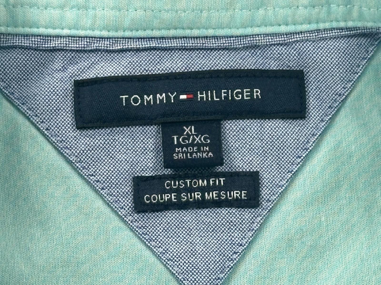 Tommy Hilfiger Tommy Hilfiger Custom Fit Casual Short Sleeve Green Mens XL Size US XL / EU 56 / 4 - 8 Thumbnail