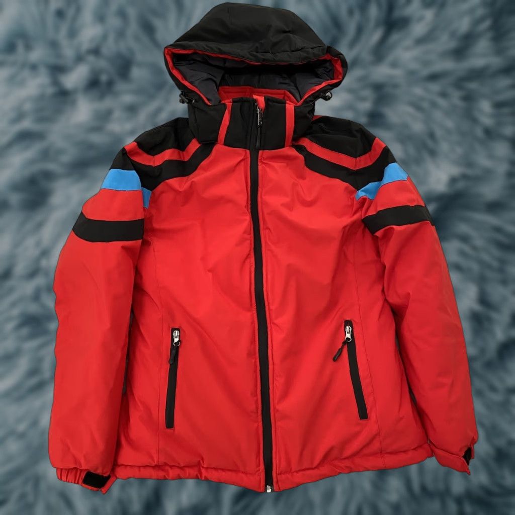Rains Wantdo Jacket Womens Medium Red Gray Ski Coat Windproof Rain Outdoors Full Zip M Size M / US 6-8 / IT 42-44 - 1 Thumbnail