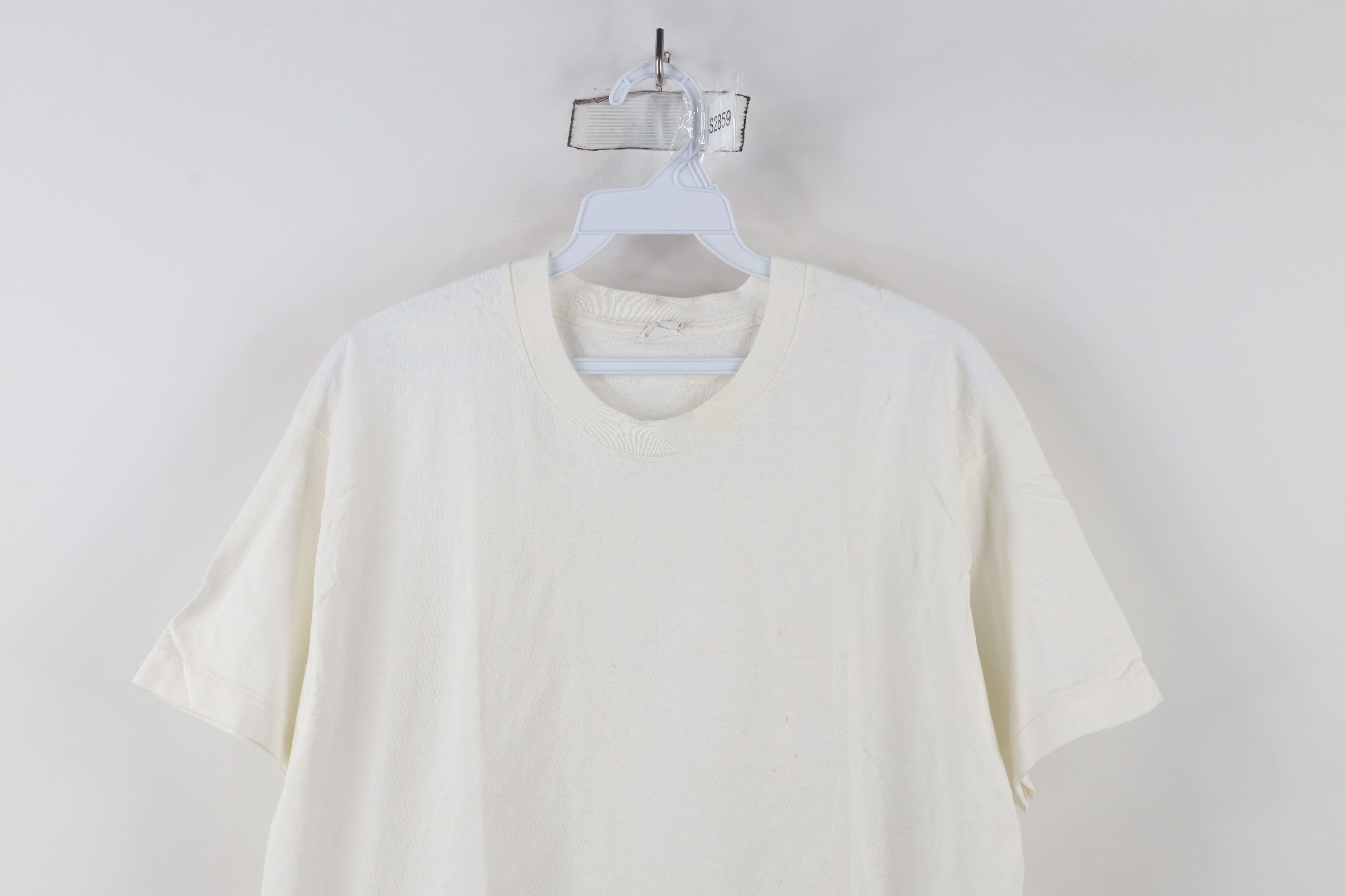 Vintage Vintage 90s Streetwear Cotton Short Sleeve T-Shirt White USA Size US XL / EU 56 / 4 - 2 Thumbnail