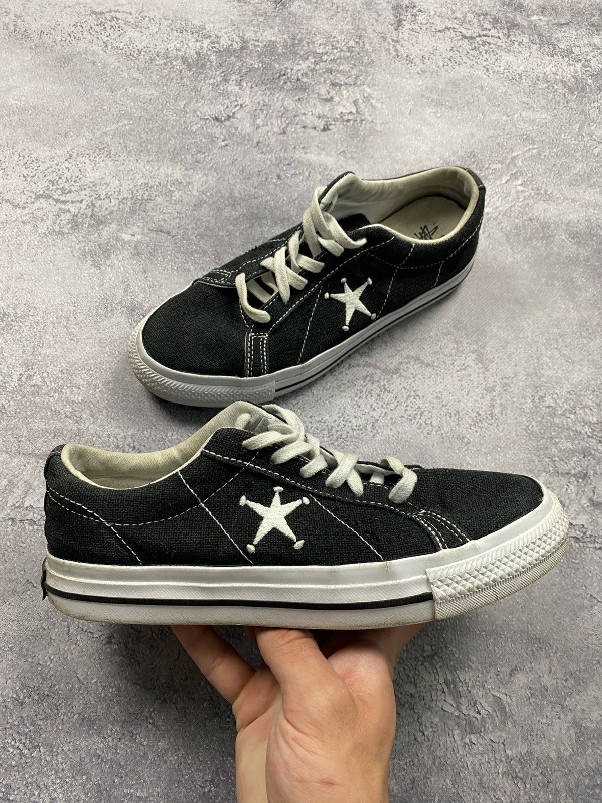 Converse × Stussy Stussy Converse Chuck One Star Low Top Black Sneakers Shoes Size US 6 / EU 39 - 18 Thumbnail